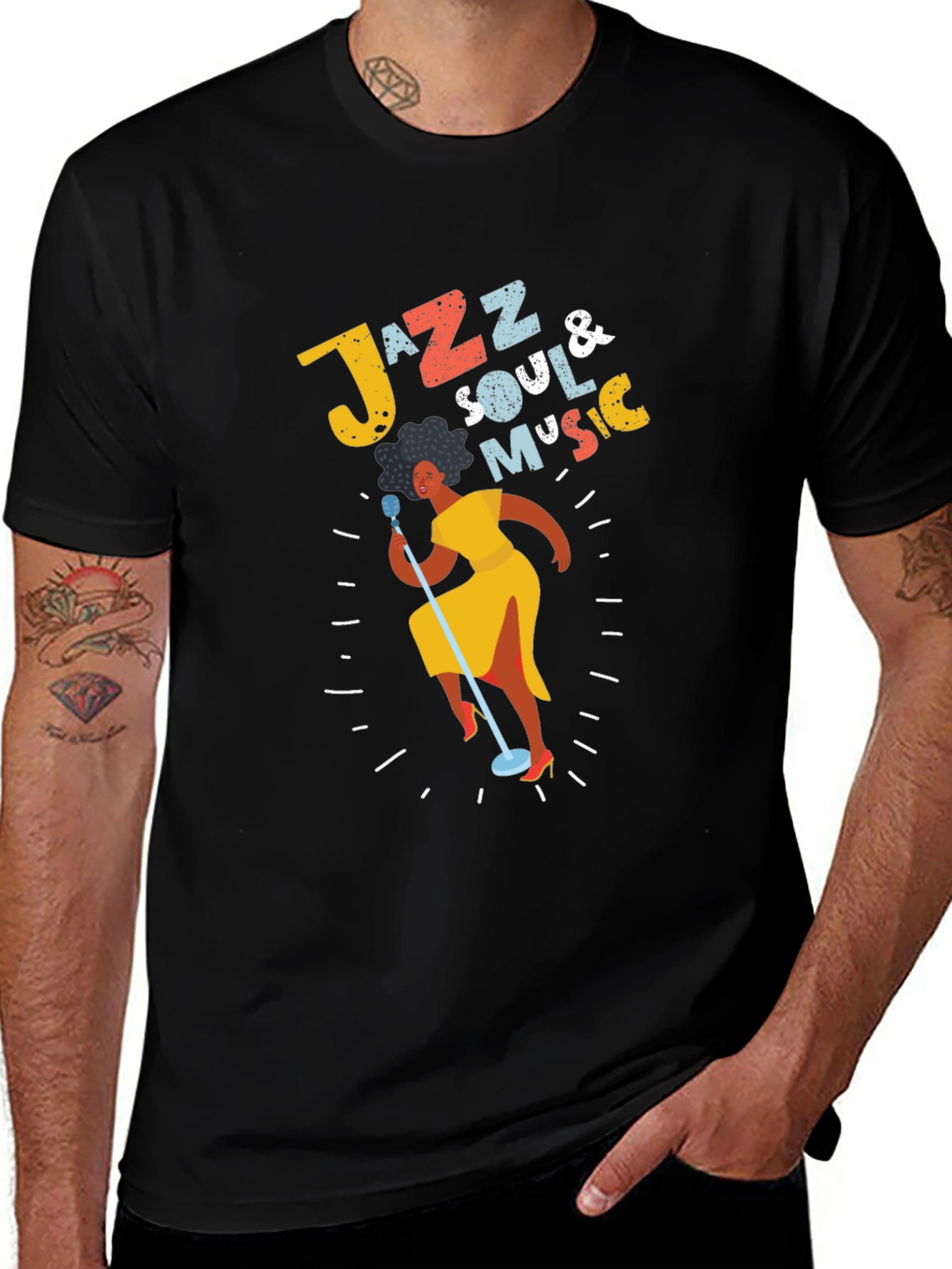 Jazz Soul Music T-Shirt - Retro Singer Tee