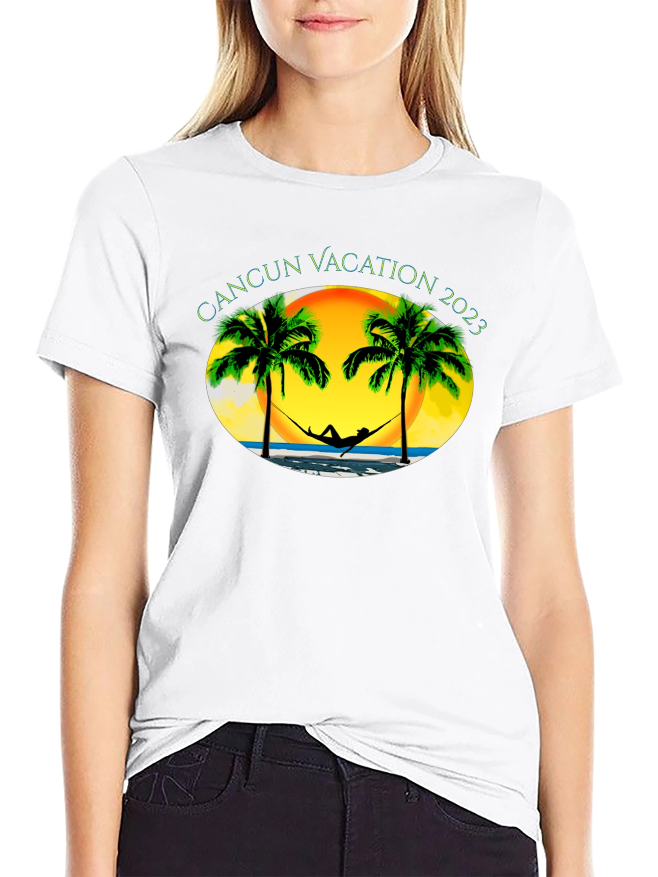 Cancun Vacation 2023 Black T-Shirt