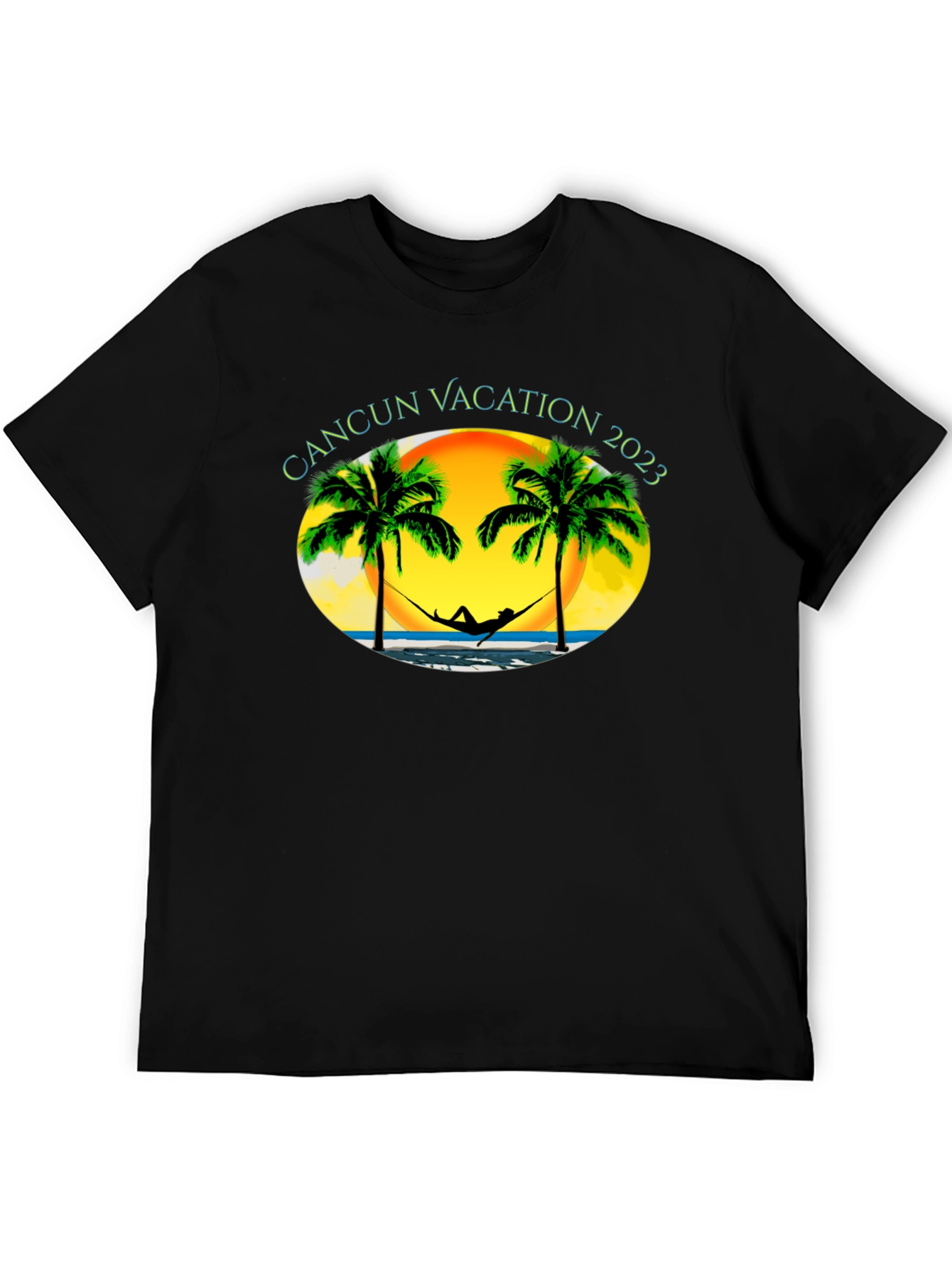 Cancun Vacation 2023 Black T-Shirt
