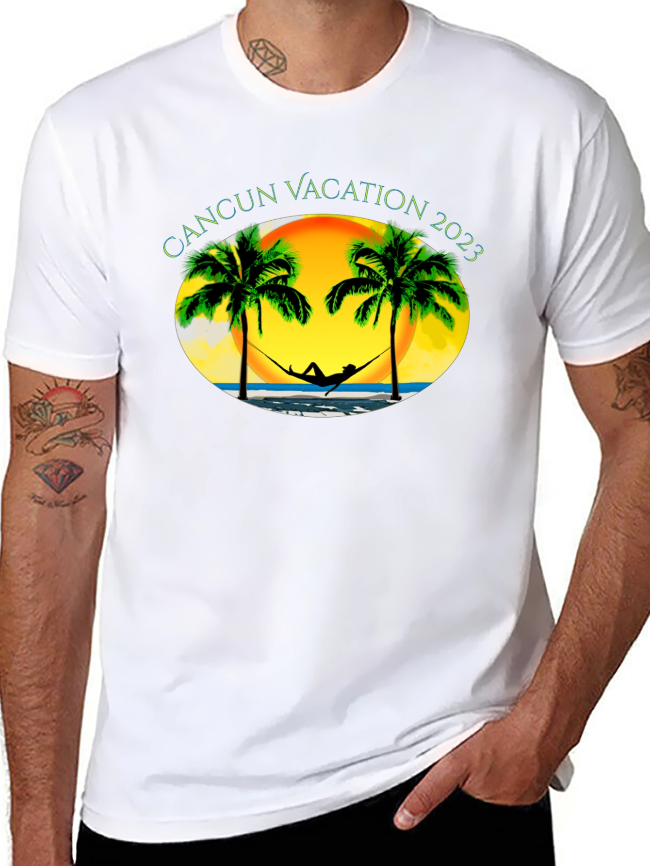 Cancun Vacation 2023 Black T-Shirt