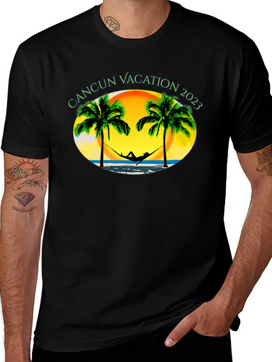 Cancun Vacation 2023 Black T-Shirt