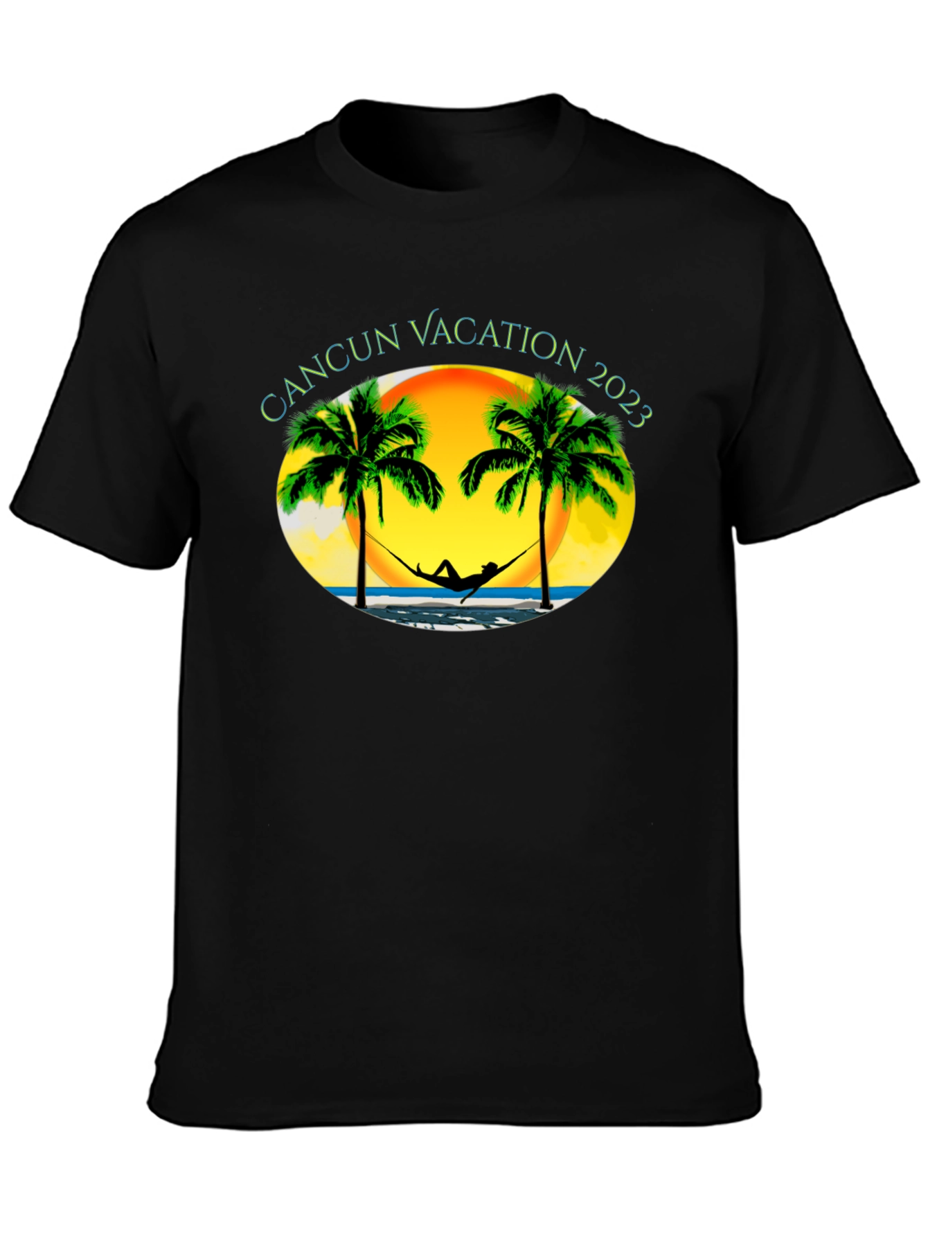 Cancun Vacation 2023 Black T-Shirt