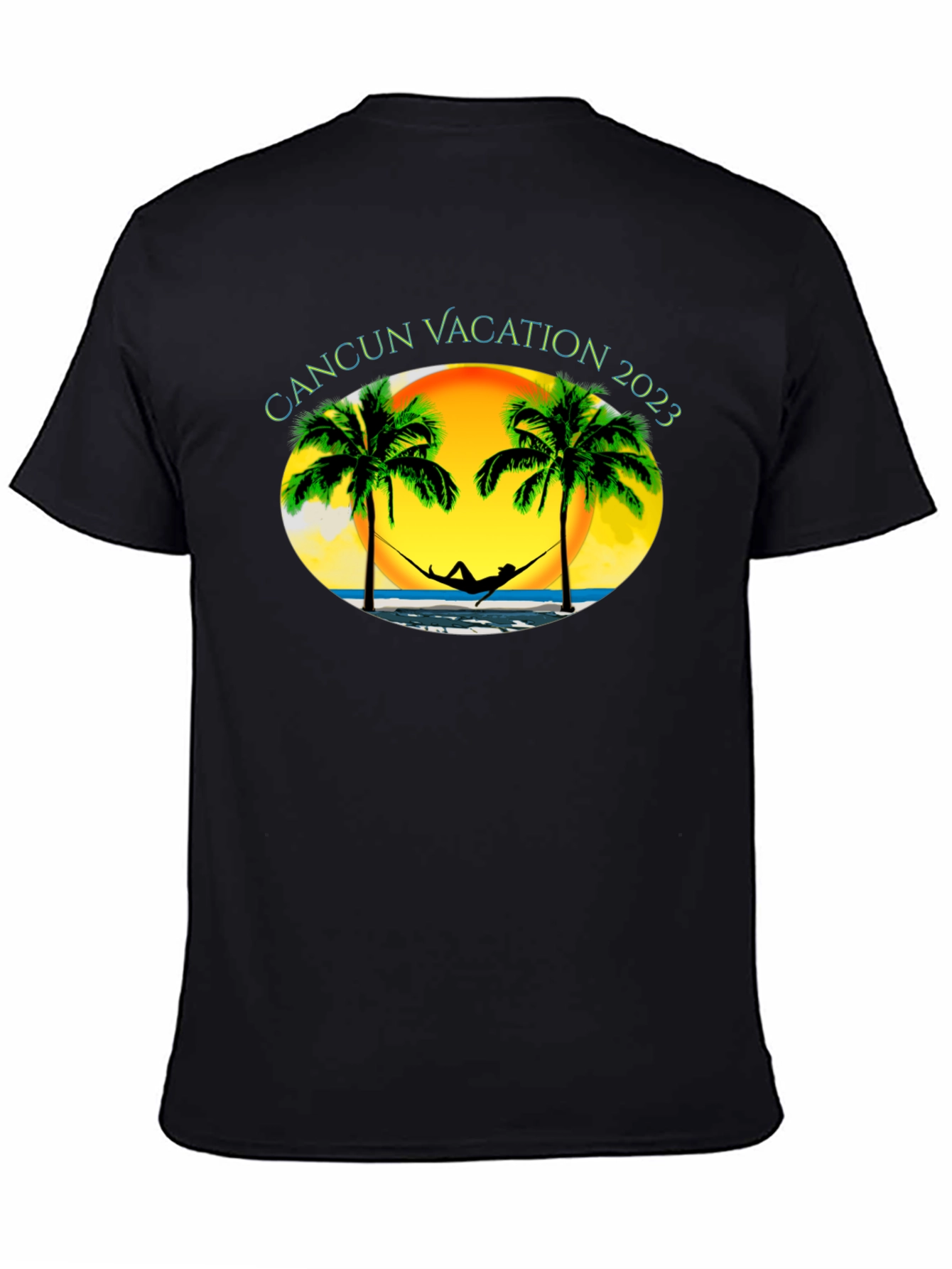 Cancun Vacation 2023 Black T-Shirt