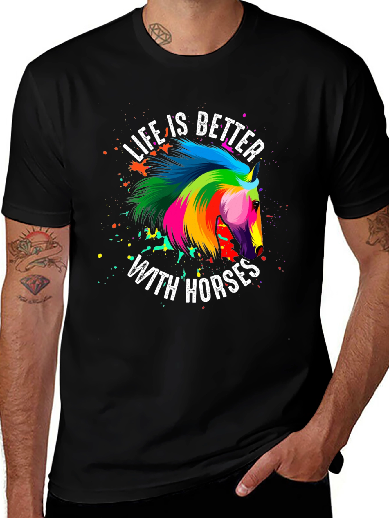 Life is Better With Horses Graphic T-Shirt