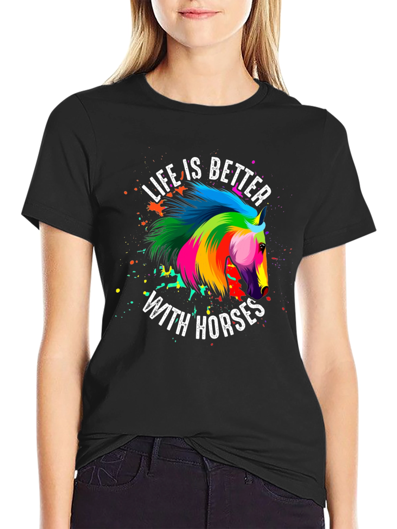 Life is Better With Horses Graphic T-Shirt