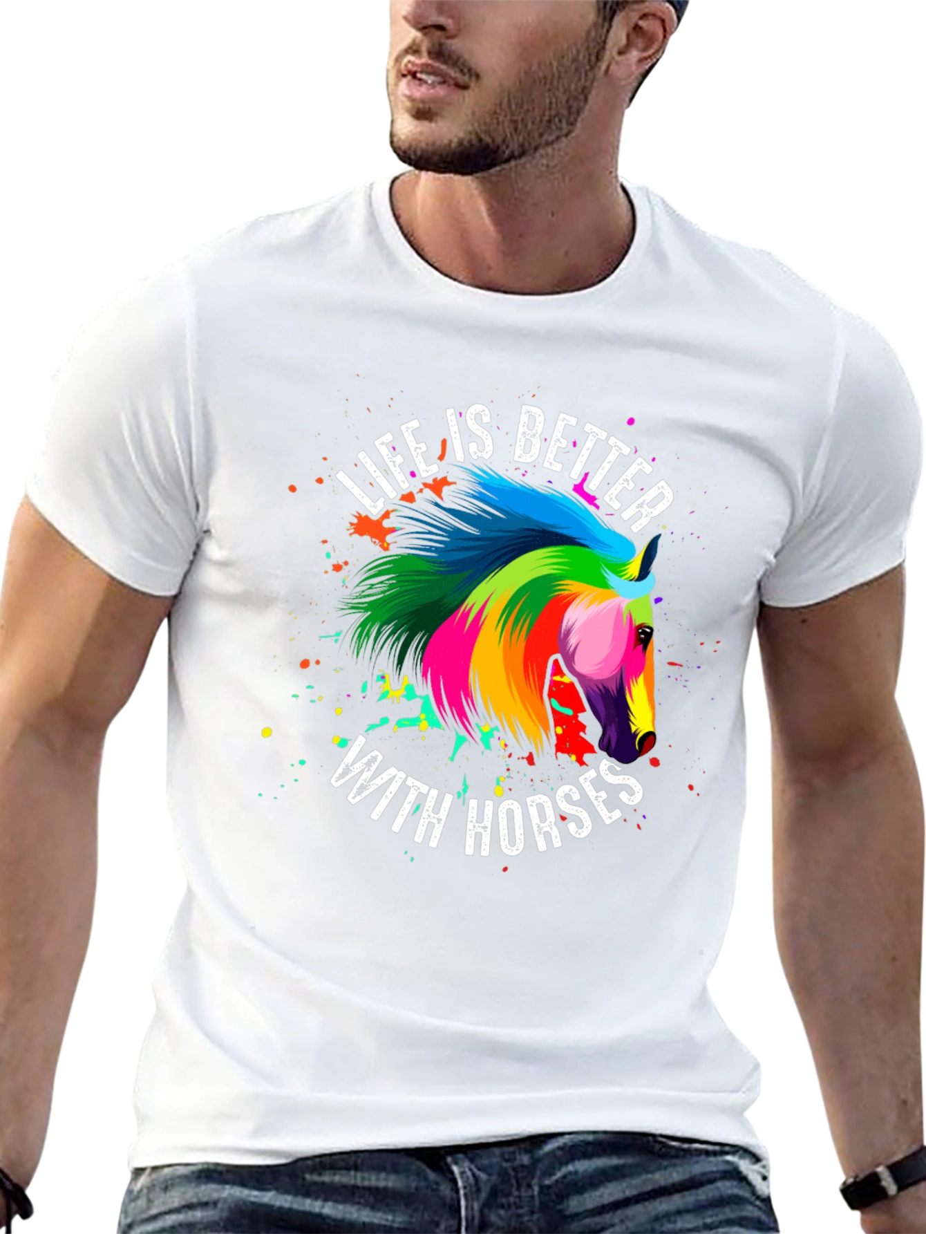 Life is Better With Horses Graphic T-Shirt