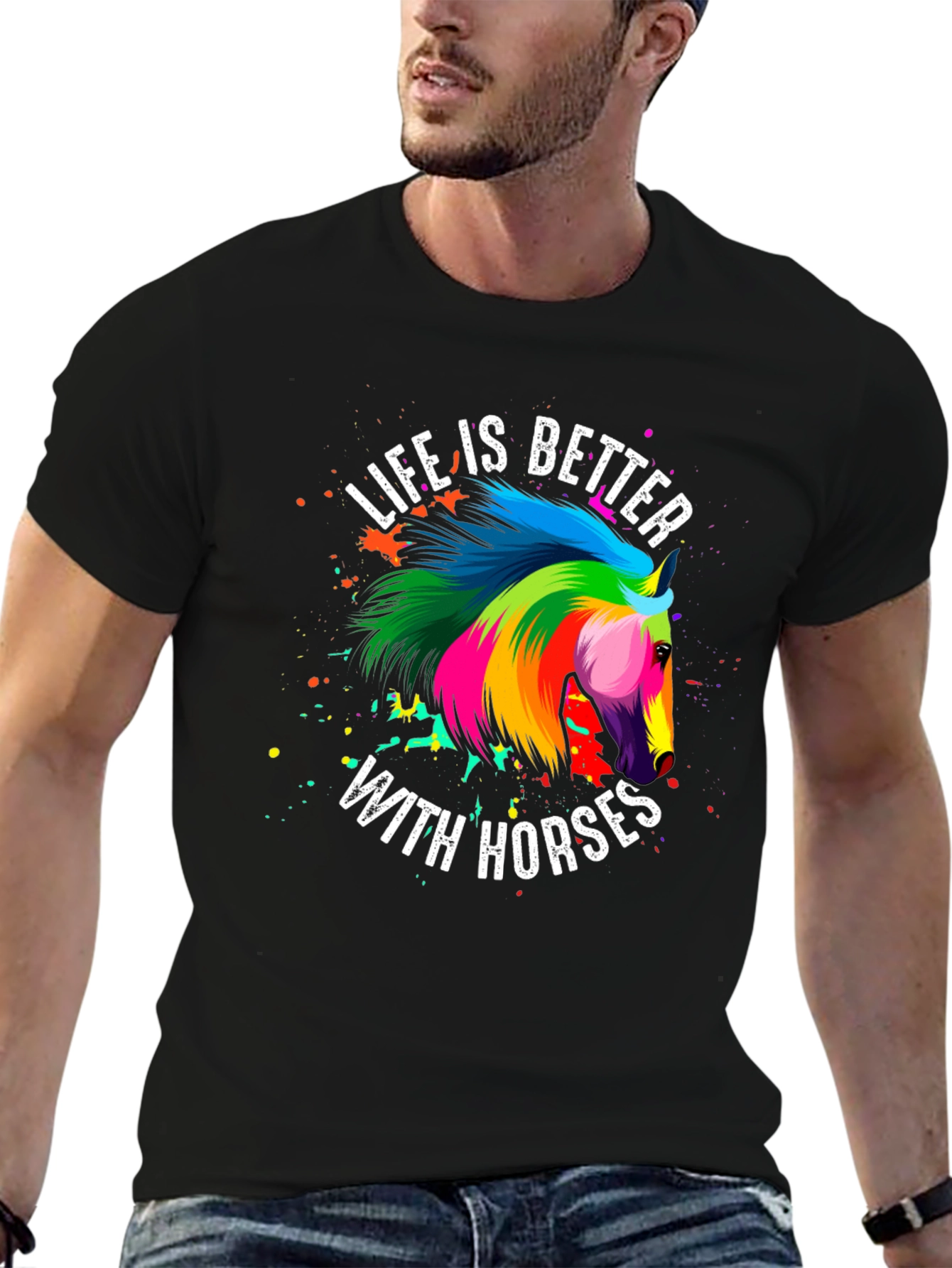 Life is Better With Horses Graphic T-Shirt
