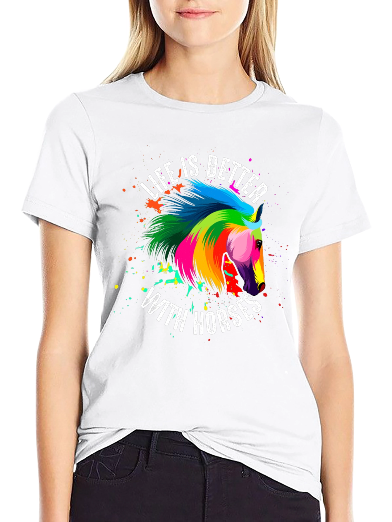Life is Better With Horses Graphic T-Shirt
