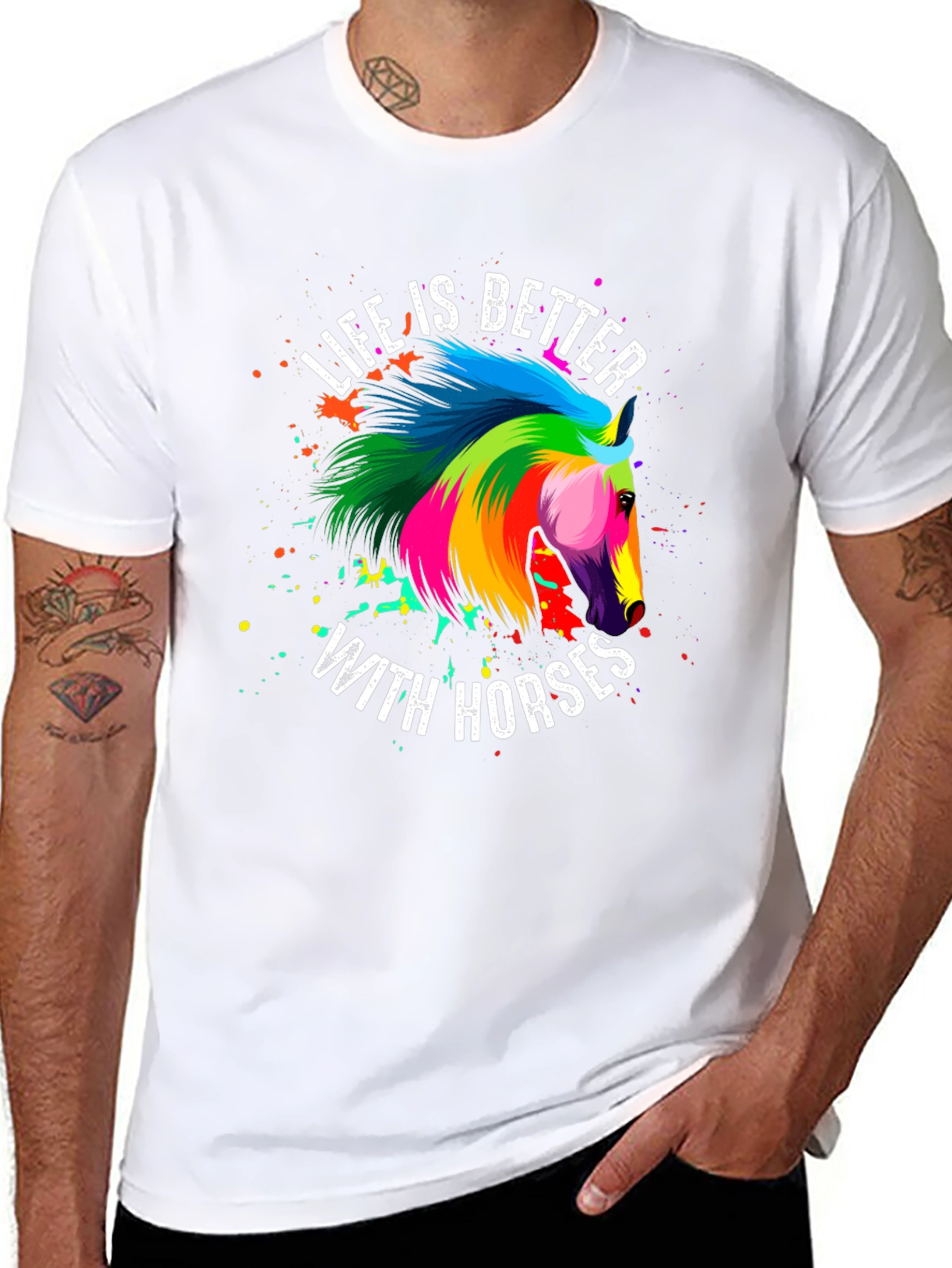 Life is Better With Horses Graphic T-Shirt