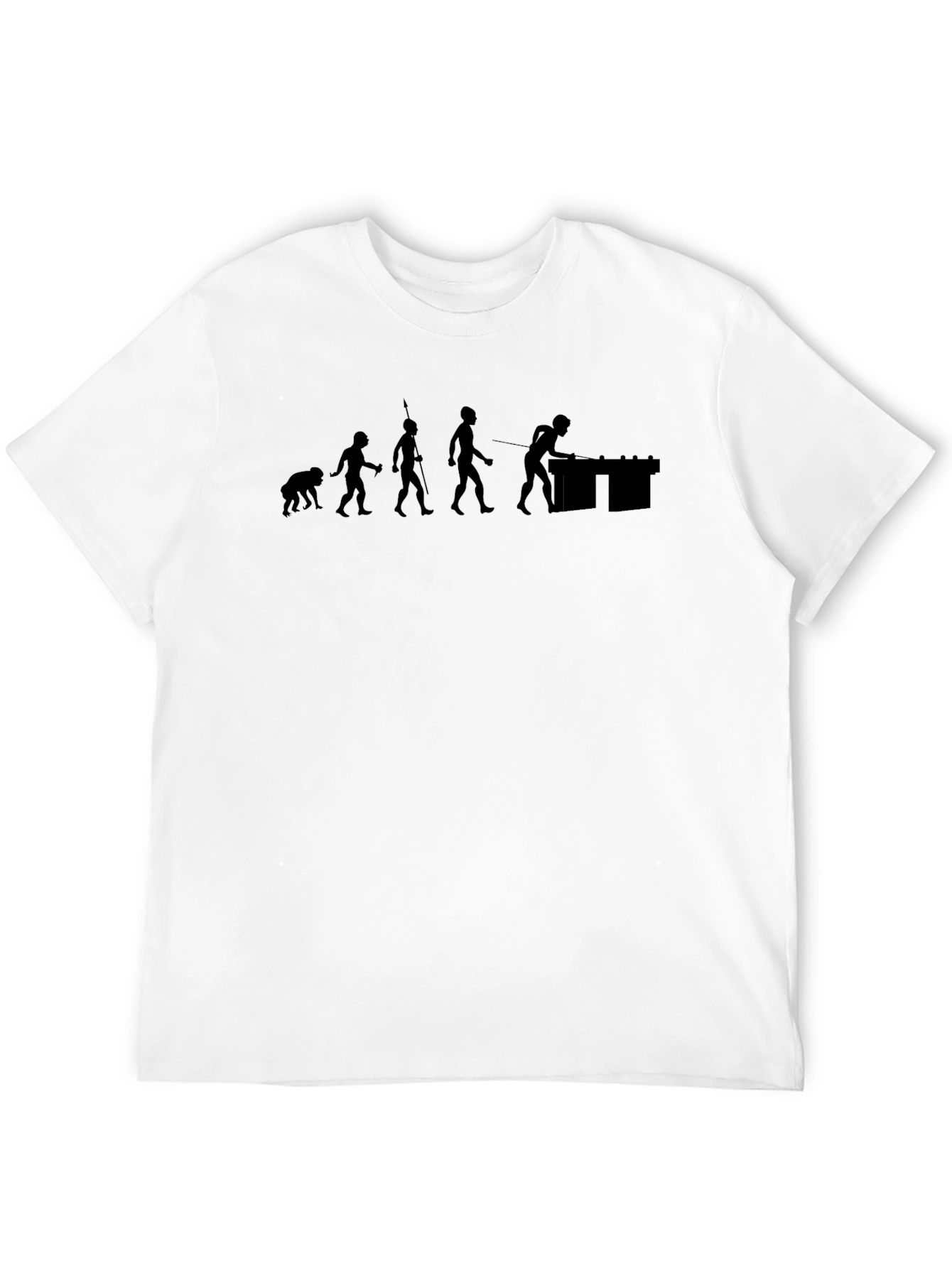 Foosball Evolution Graphic T-Shirt - Black