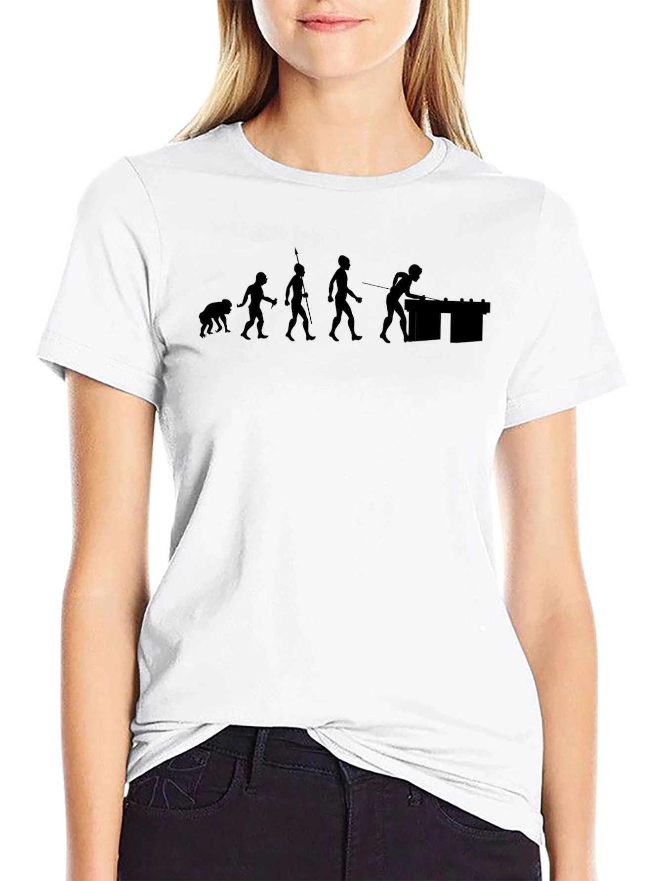 Foosball Evolution Graphic T-Shirt - Black