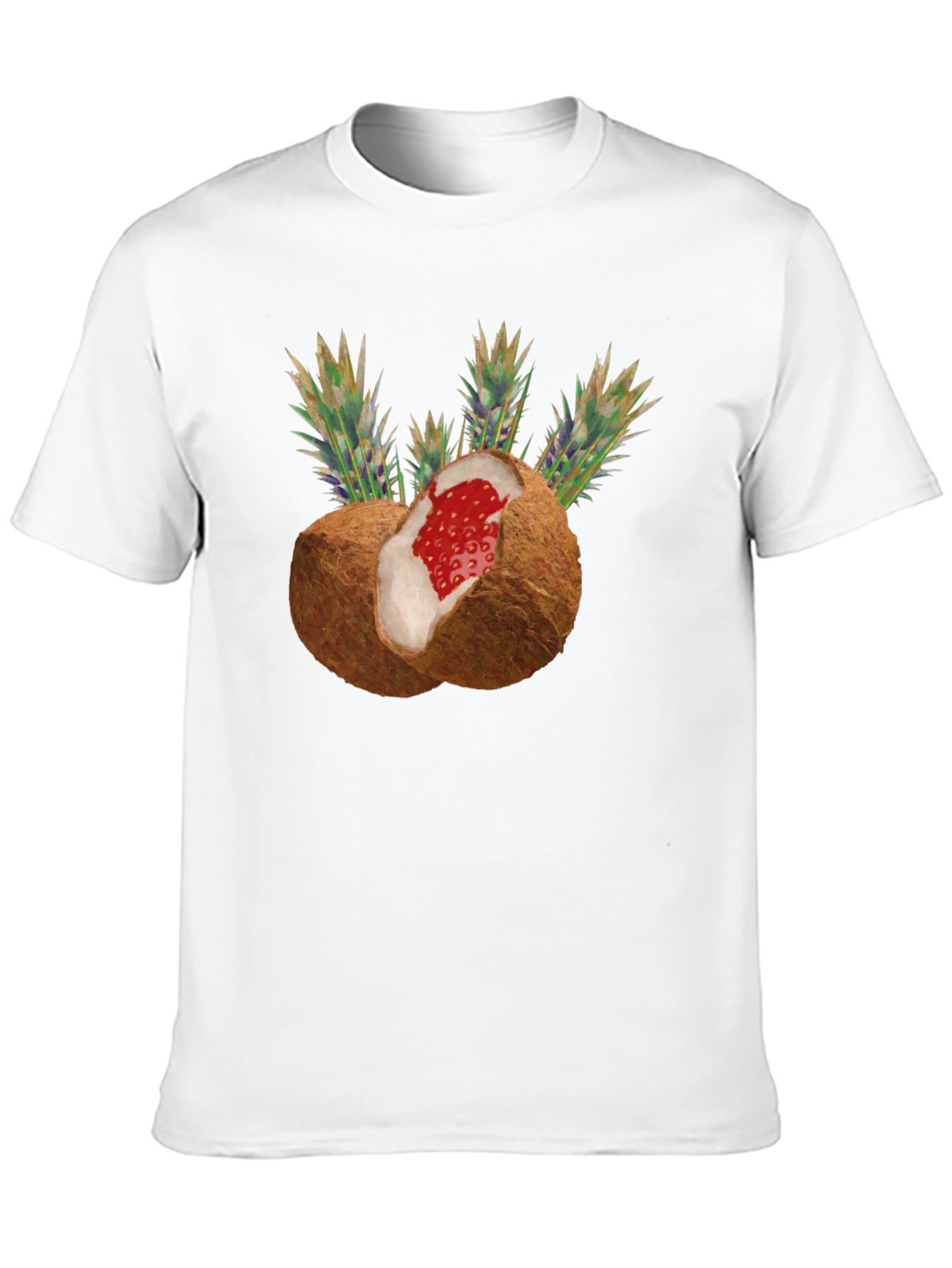 Coconut Strawberry Novelty Graphic Tee
