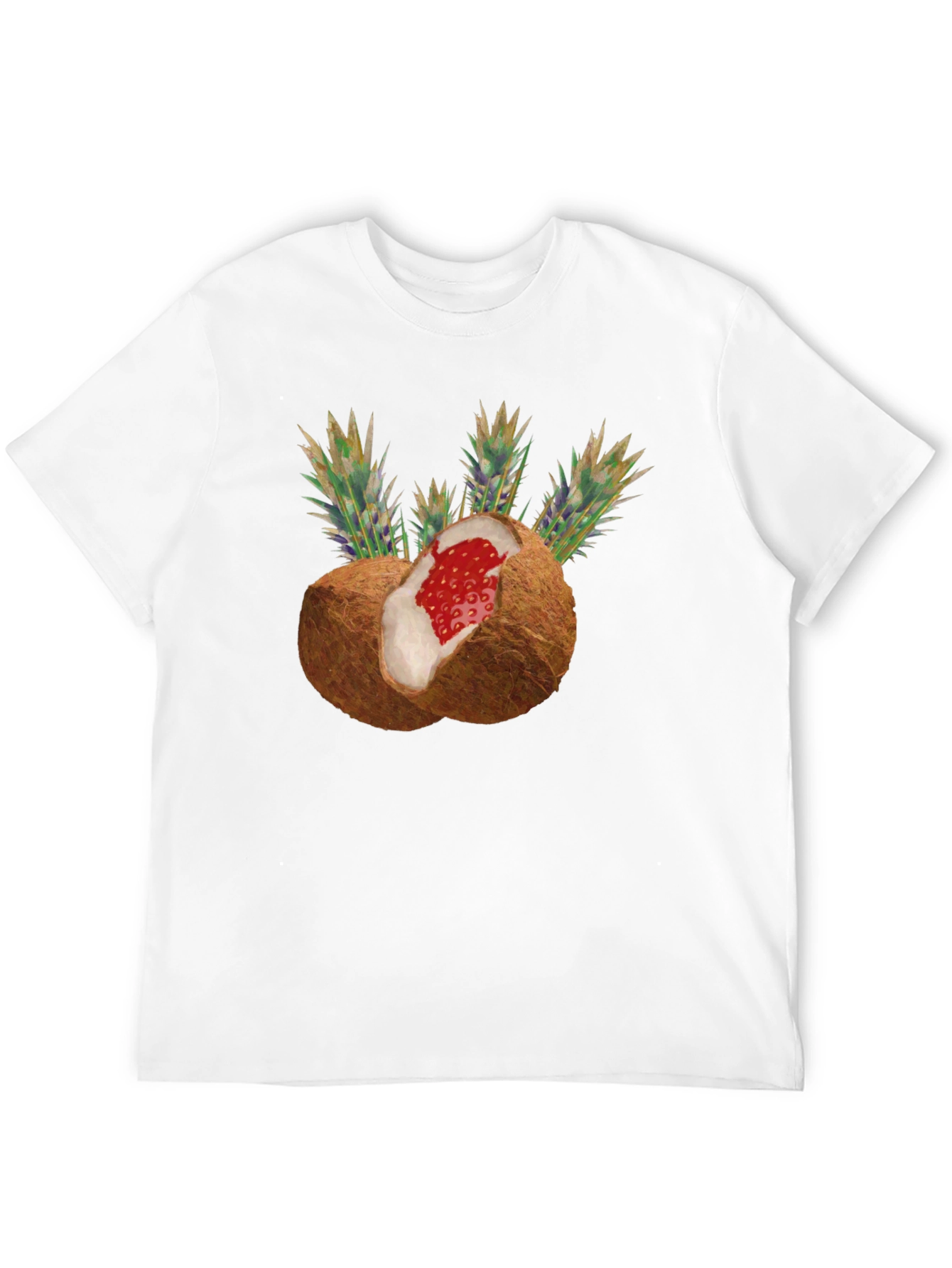 Coconut Strawberry Novelty Graphic Tee