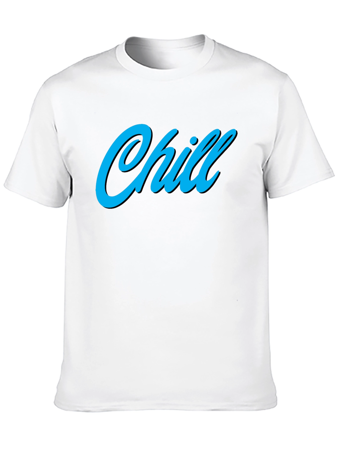 Chill Black Graphic Tee - Relaxed Comfort