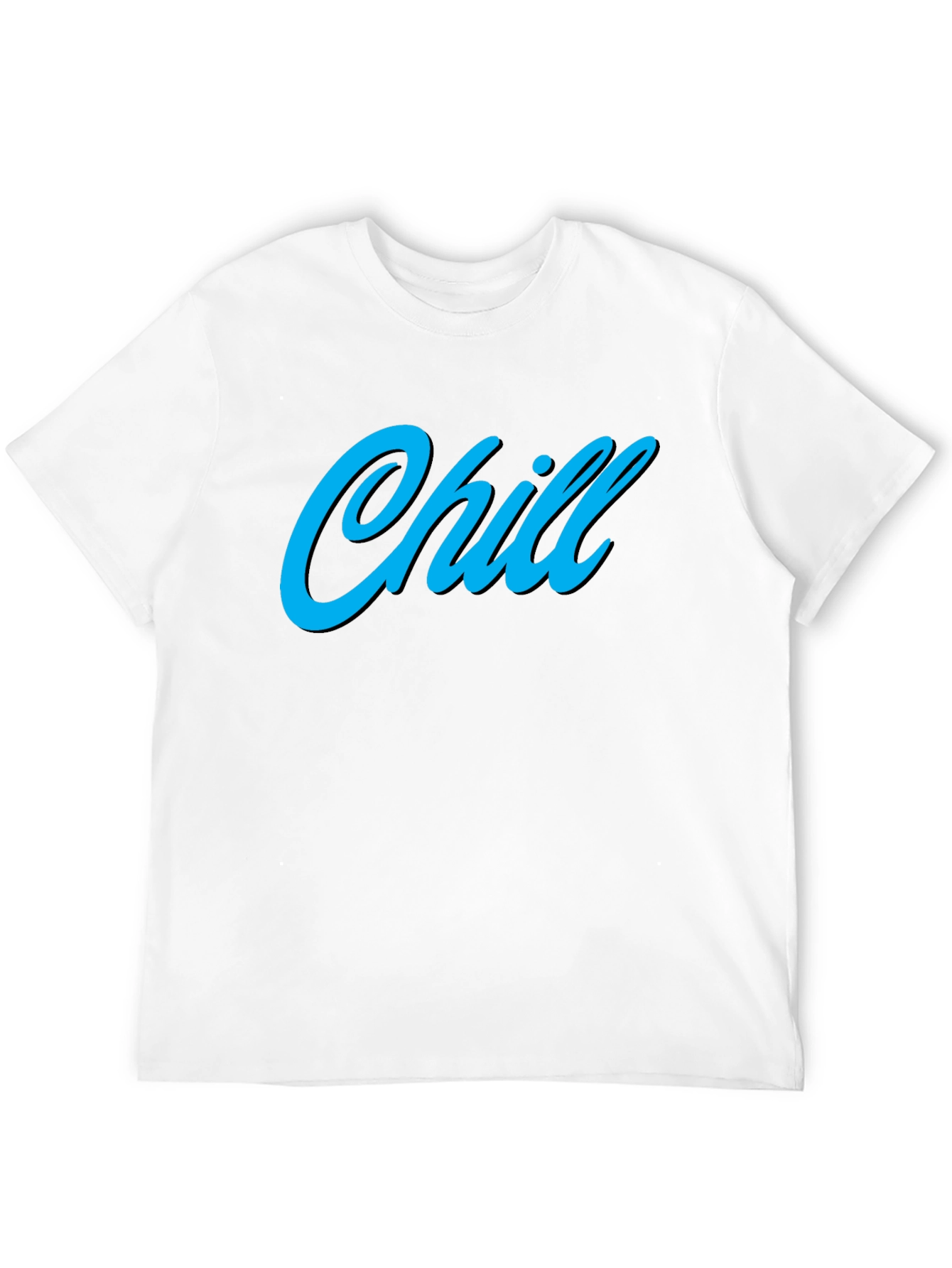 Chill Black Graphic Tee - Relaxed Comfort