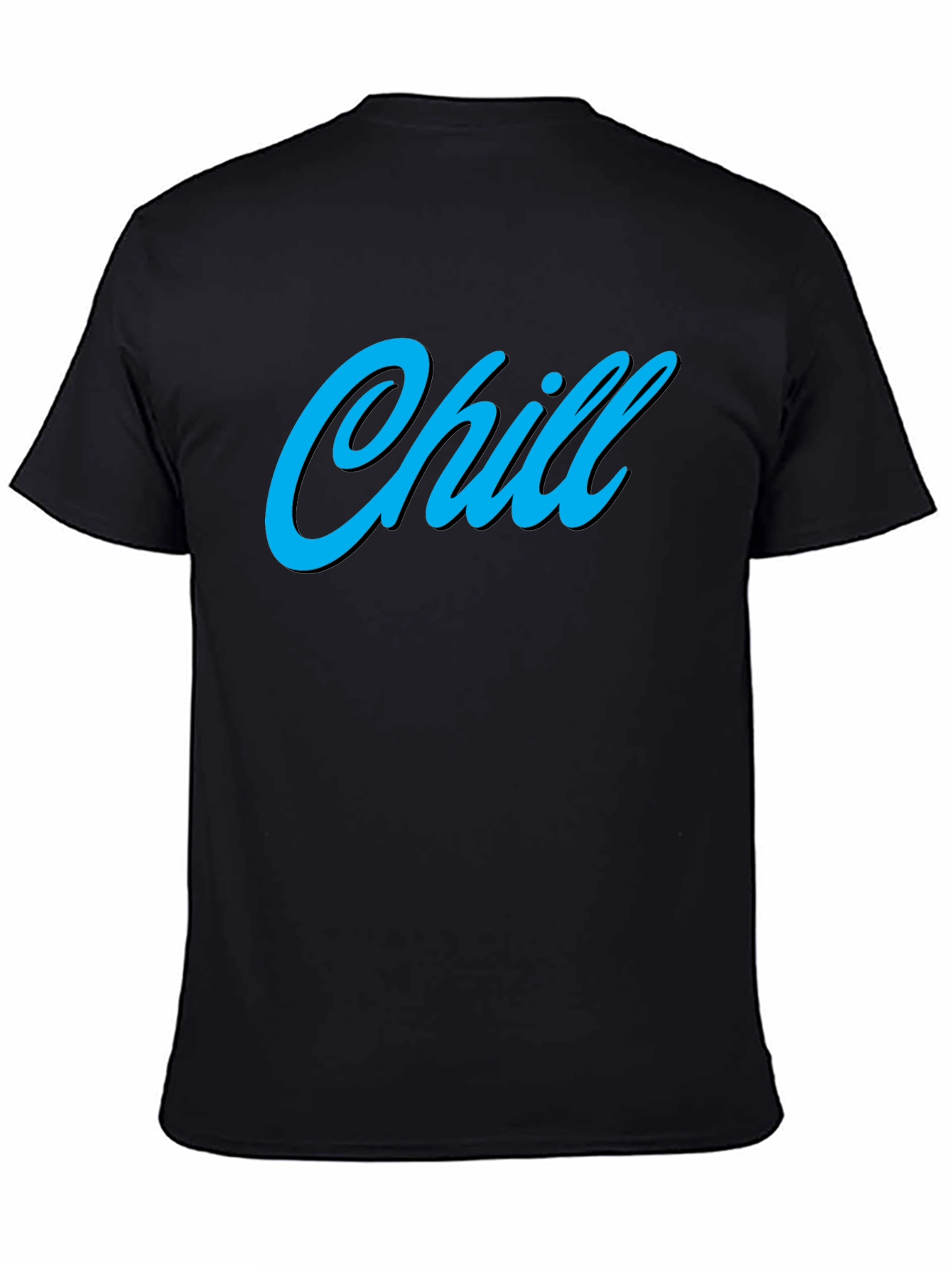 Chill Black Graphic Tee - Relaxed Comfort