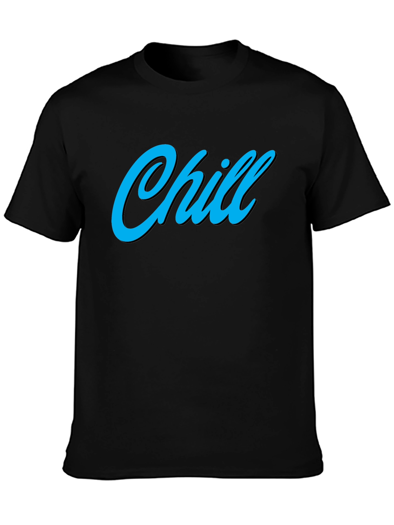 Chill Black Graphic Tee - Relaxed Comfort