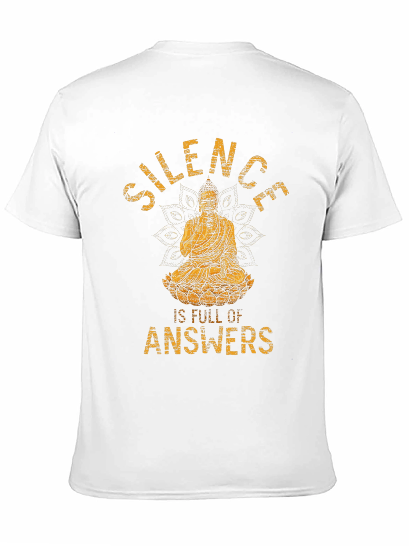 Silence is Full of Answers Buddha Graphic T-Shirt