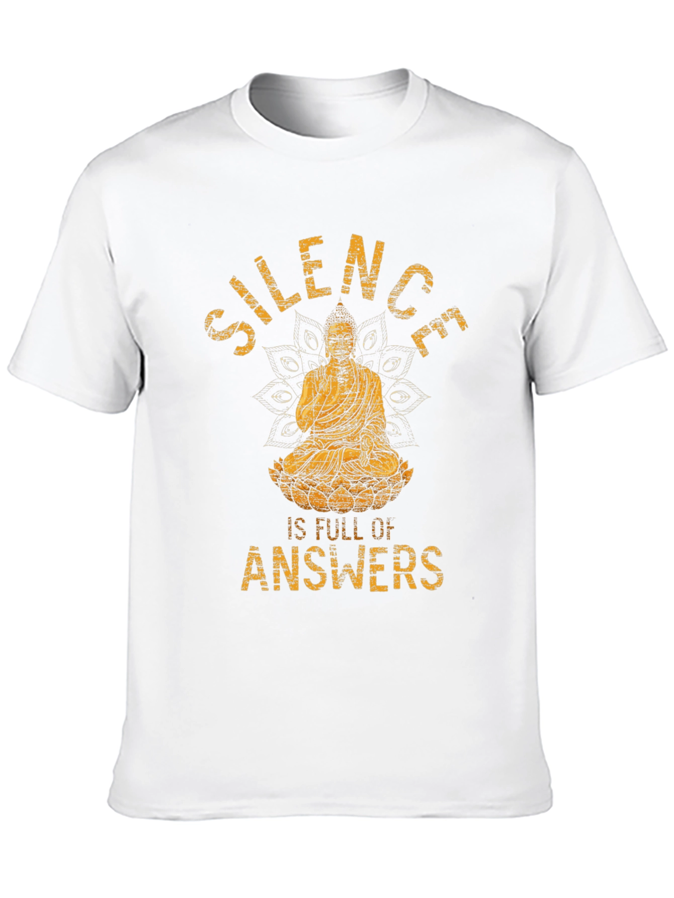 Silence is Full of Answers Buddha Graphic T-Shirt