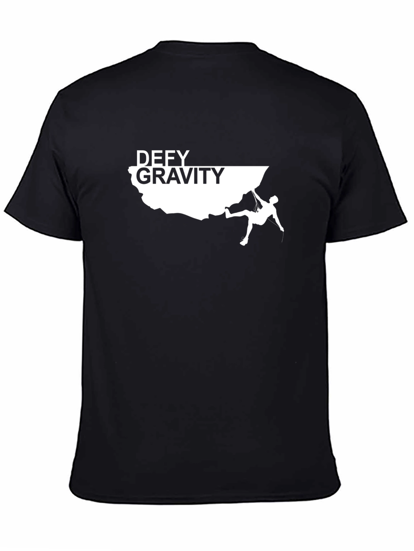 Defy Gravity Climbing Graphic T-Shirt - Black