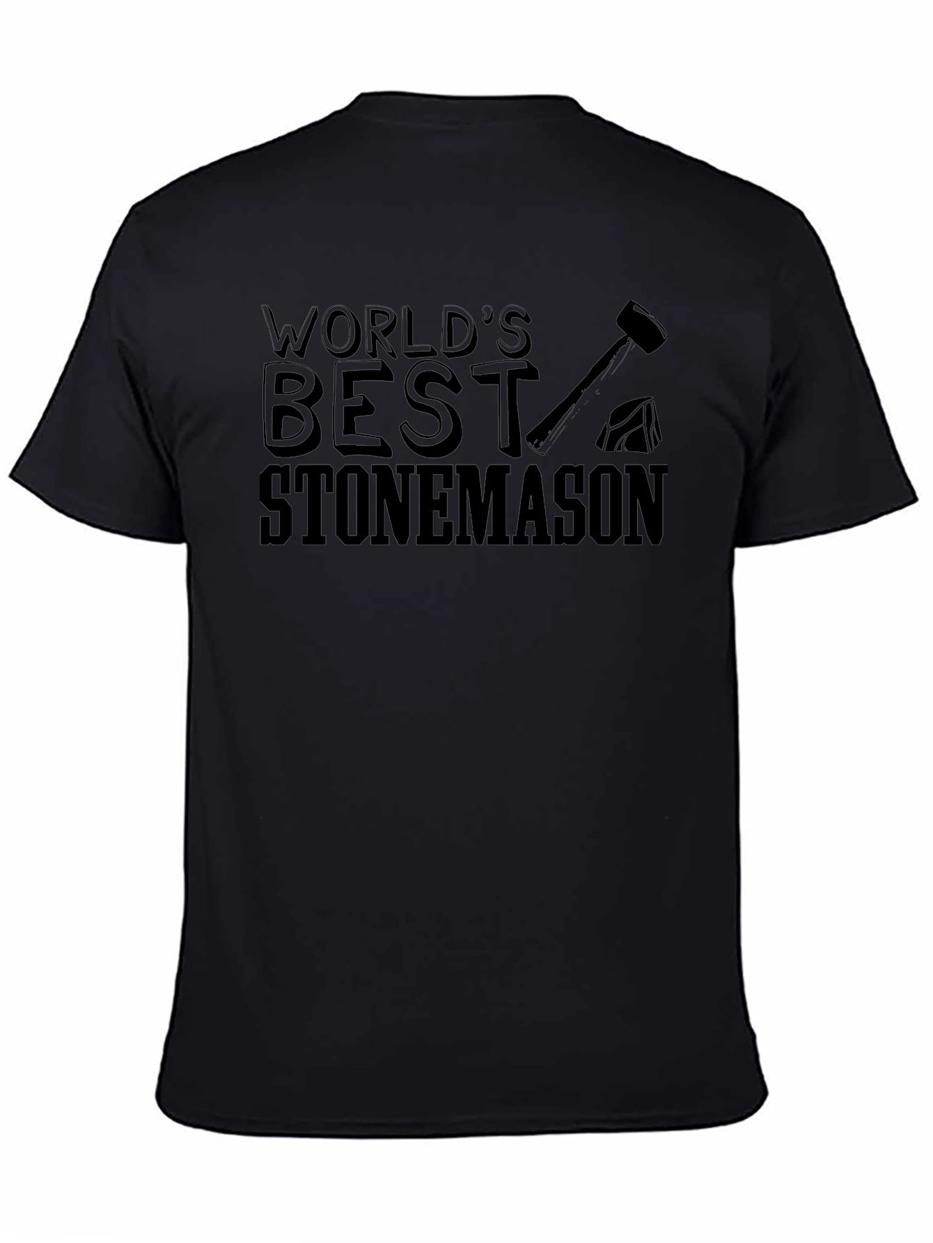 Worlds Best Stonemason Black T-Shirt