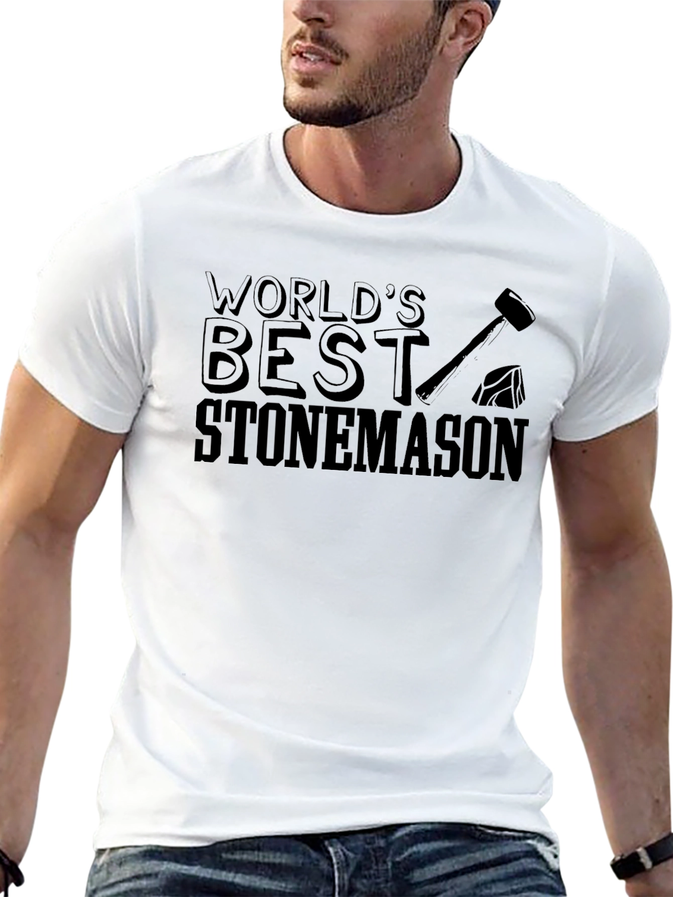 Worlds Best Stonemason Black T-Shirt