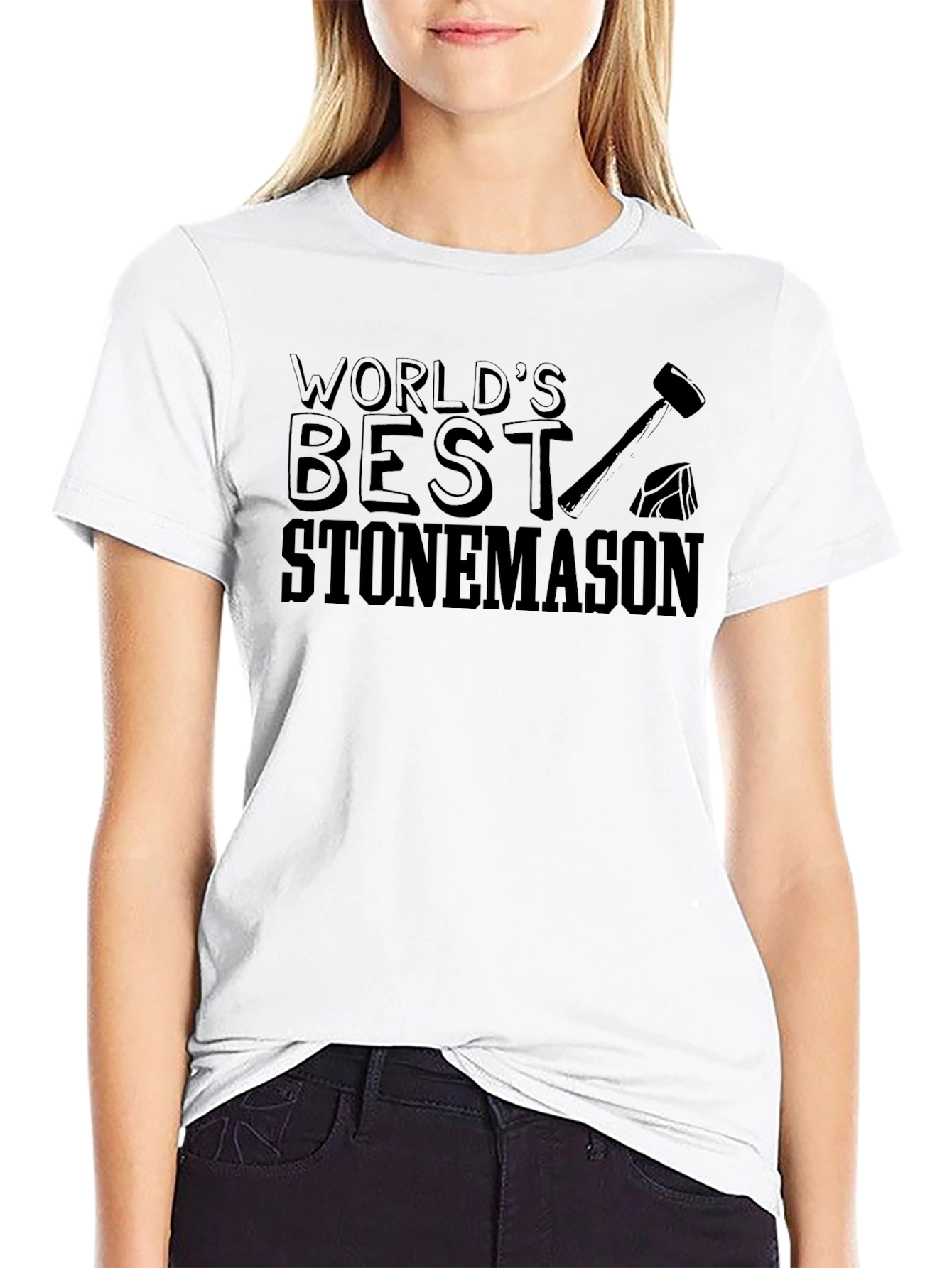Worlds Best Stonemason Black T-Shirt