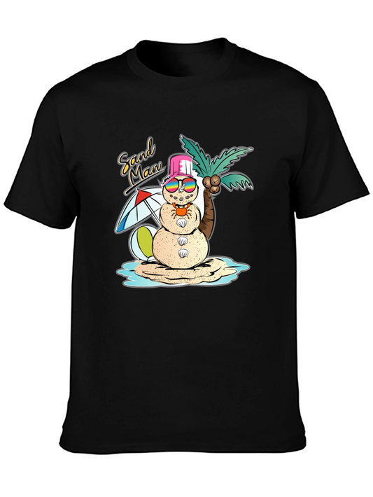 Sand Man Graphic T-Shirt - Beach Holiday