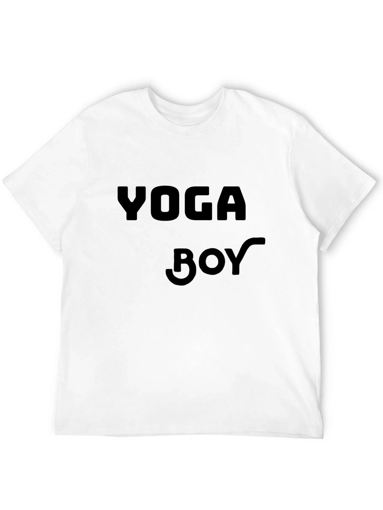 Yoga Boy Black Cotton T-Shirt