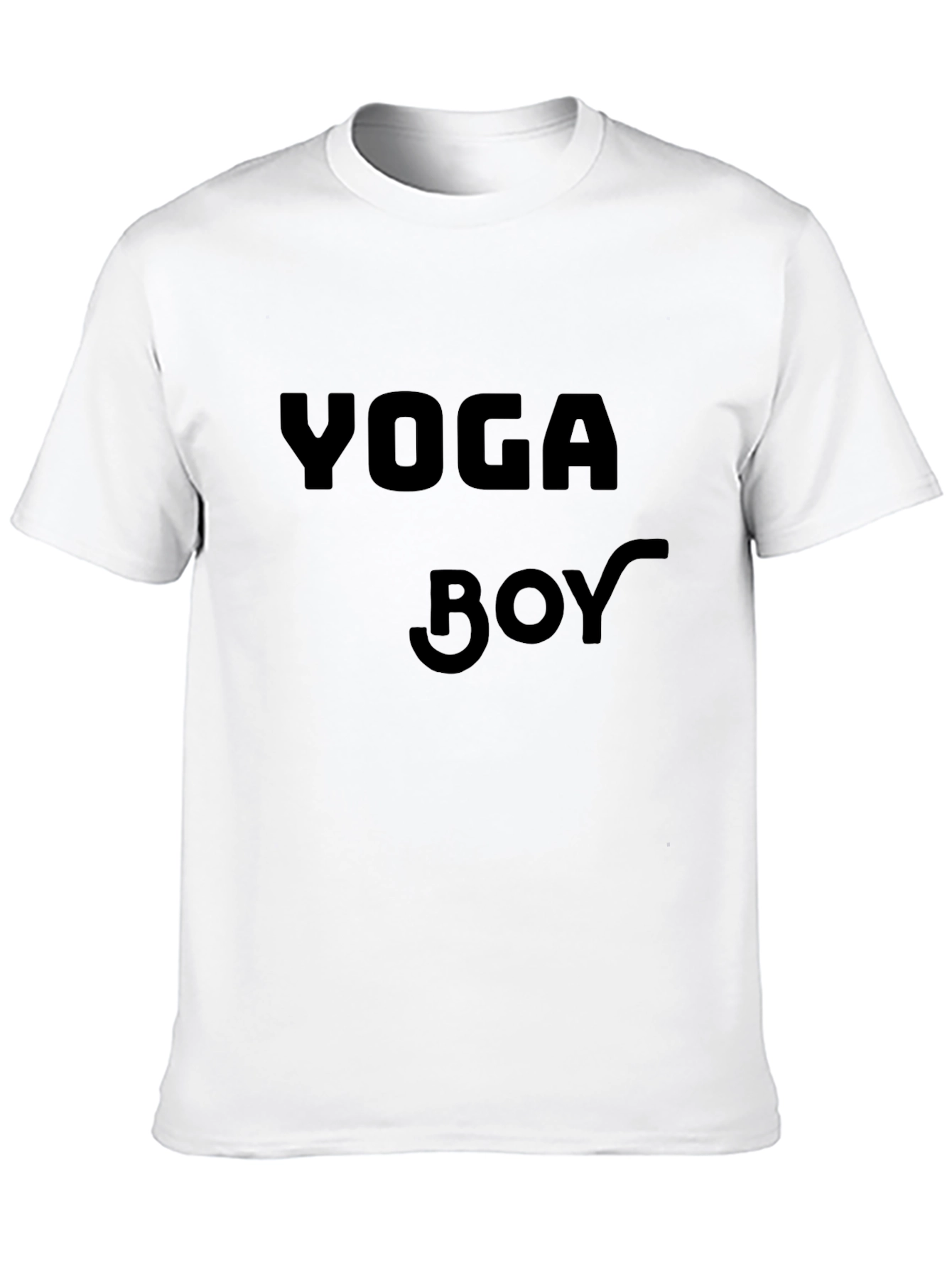 Yoga Boy Black Cotton T-Shirt