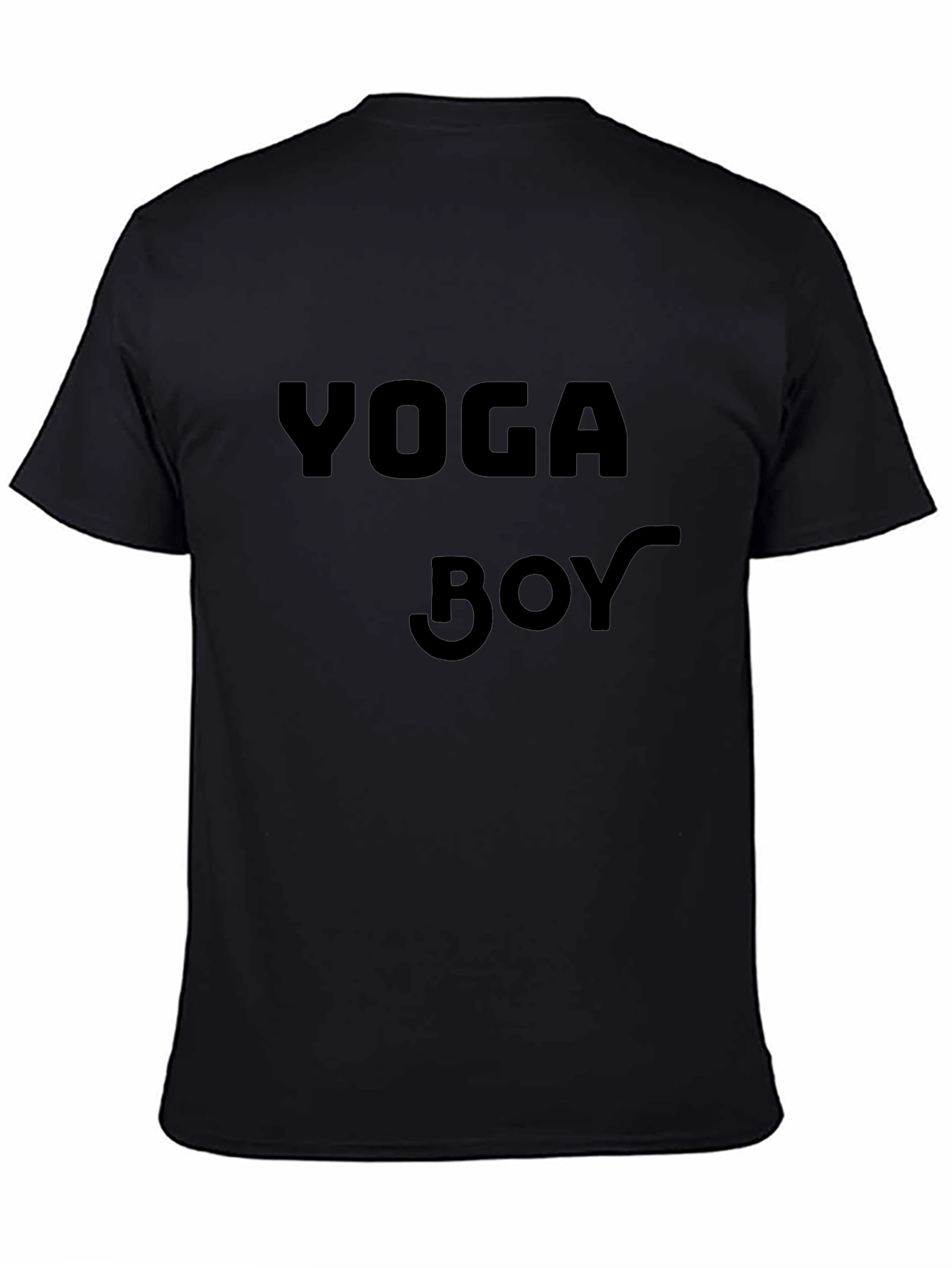 Yoga Boy Black Cotton T-Shirt