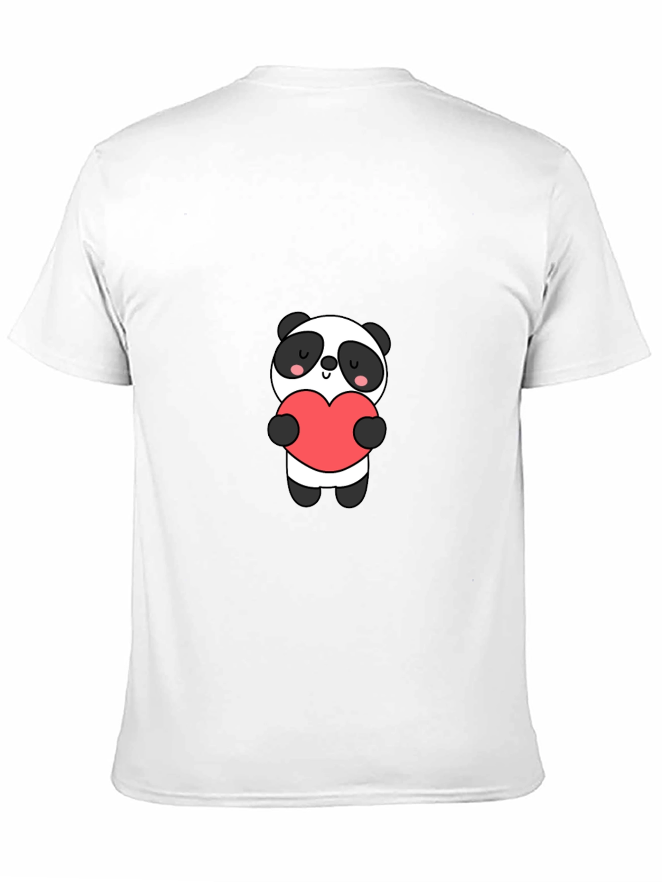 Cute Panda Holding Heart Graphic Tee