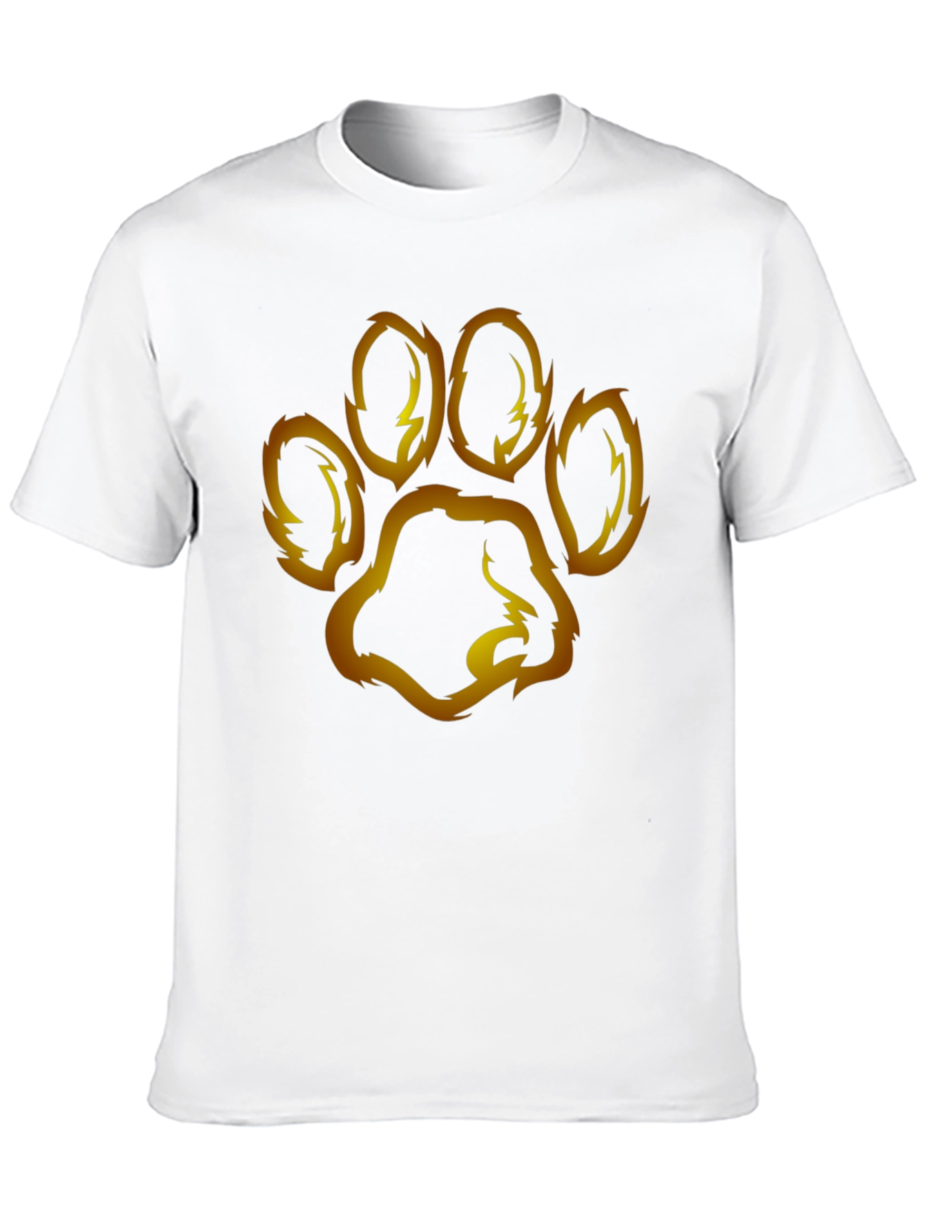 Paw Print Graphic Tee - Mens Black T-Shirt