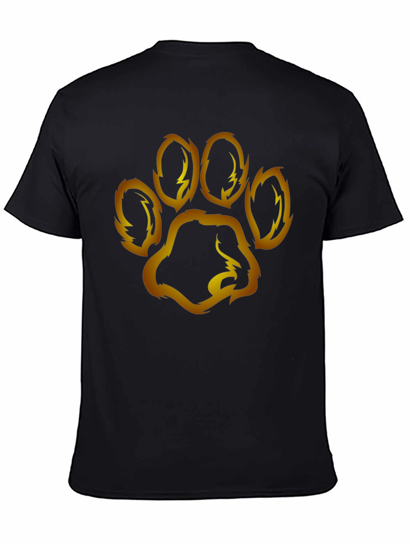 Paw Print Graphic Tee - Mens Black T-Shirt