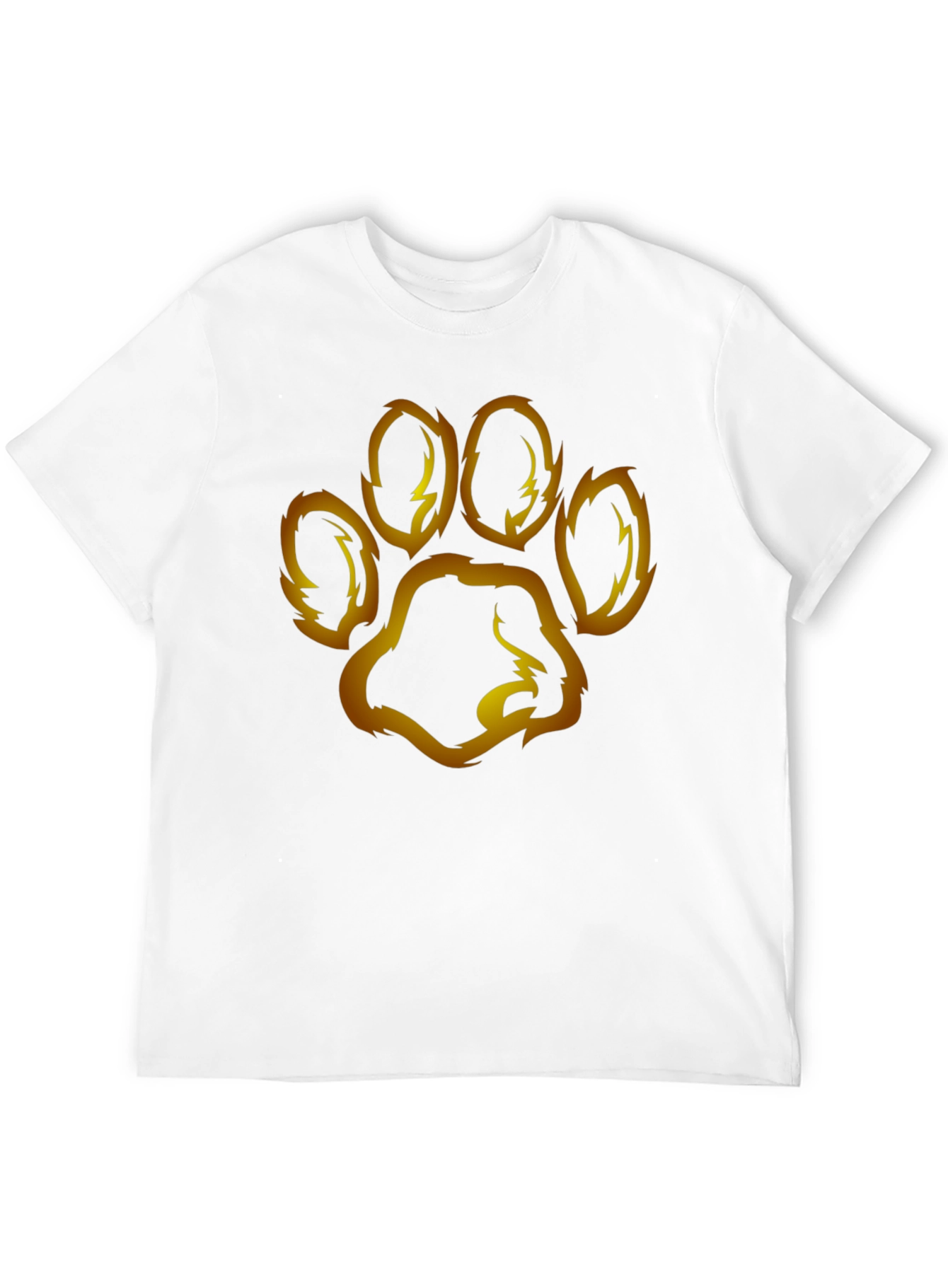 Paw Print Graphic Tee - Mens Black T-Shirt