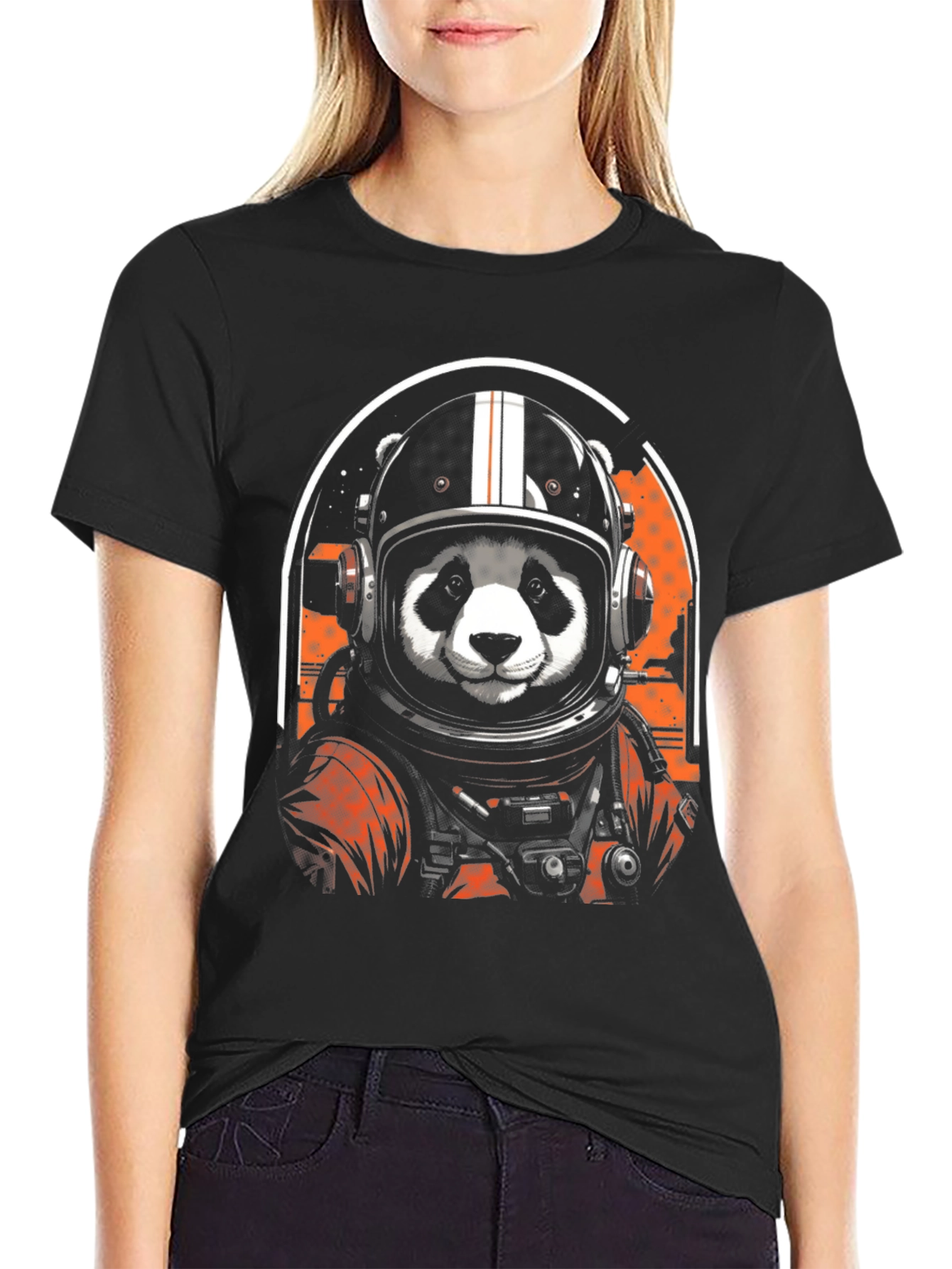Panda Astronaut Graphic T-Shirt