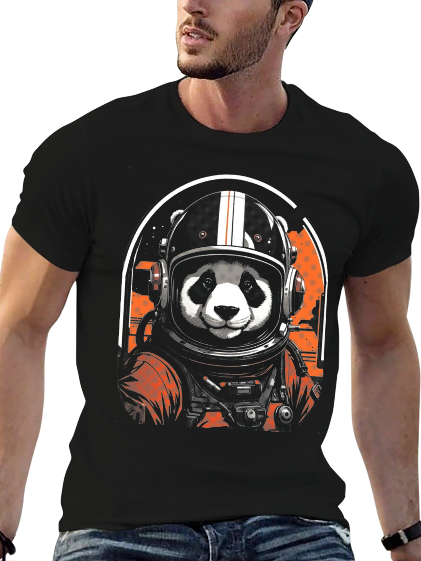 Panda Astronaut Graphic T-Shirt