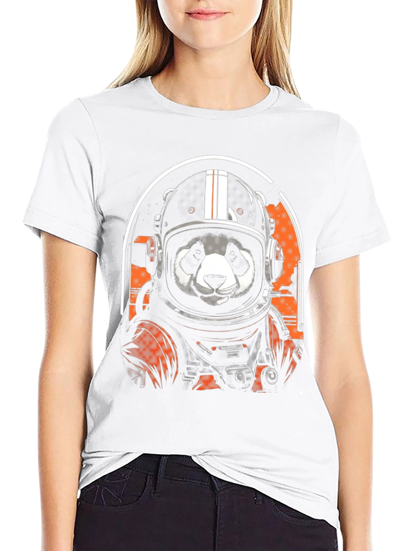 Panda Astronaut Graphic T-Shirt