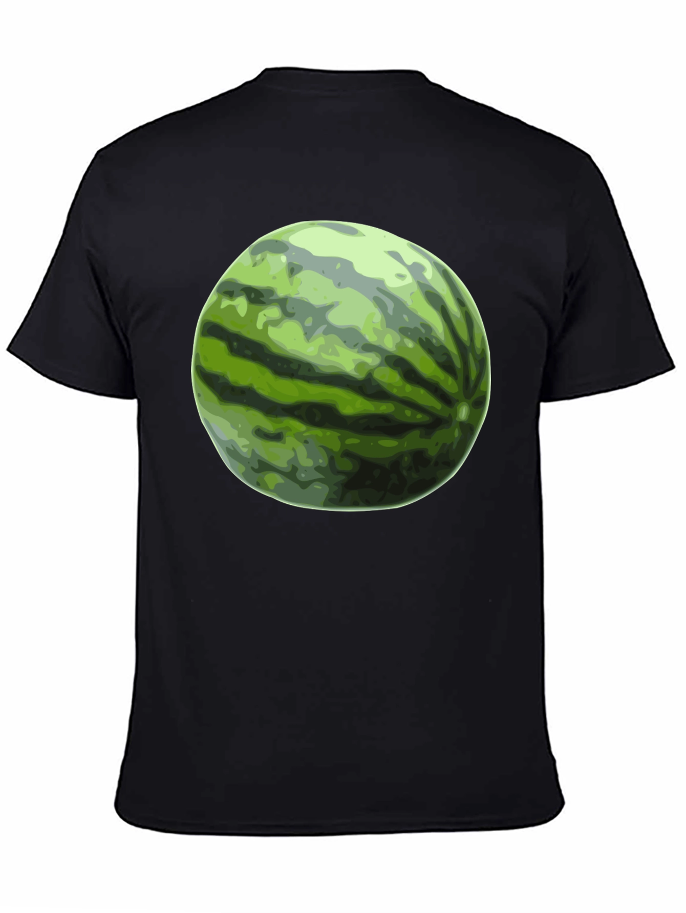 Watermelon Graphic Tee - Black Cotton T-Shirt