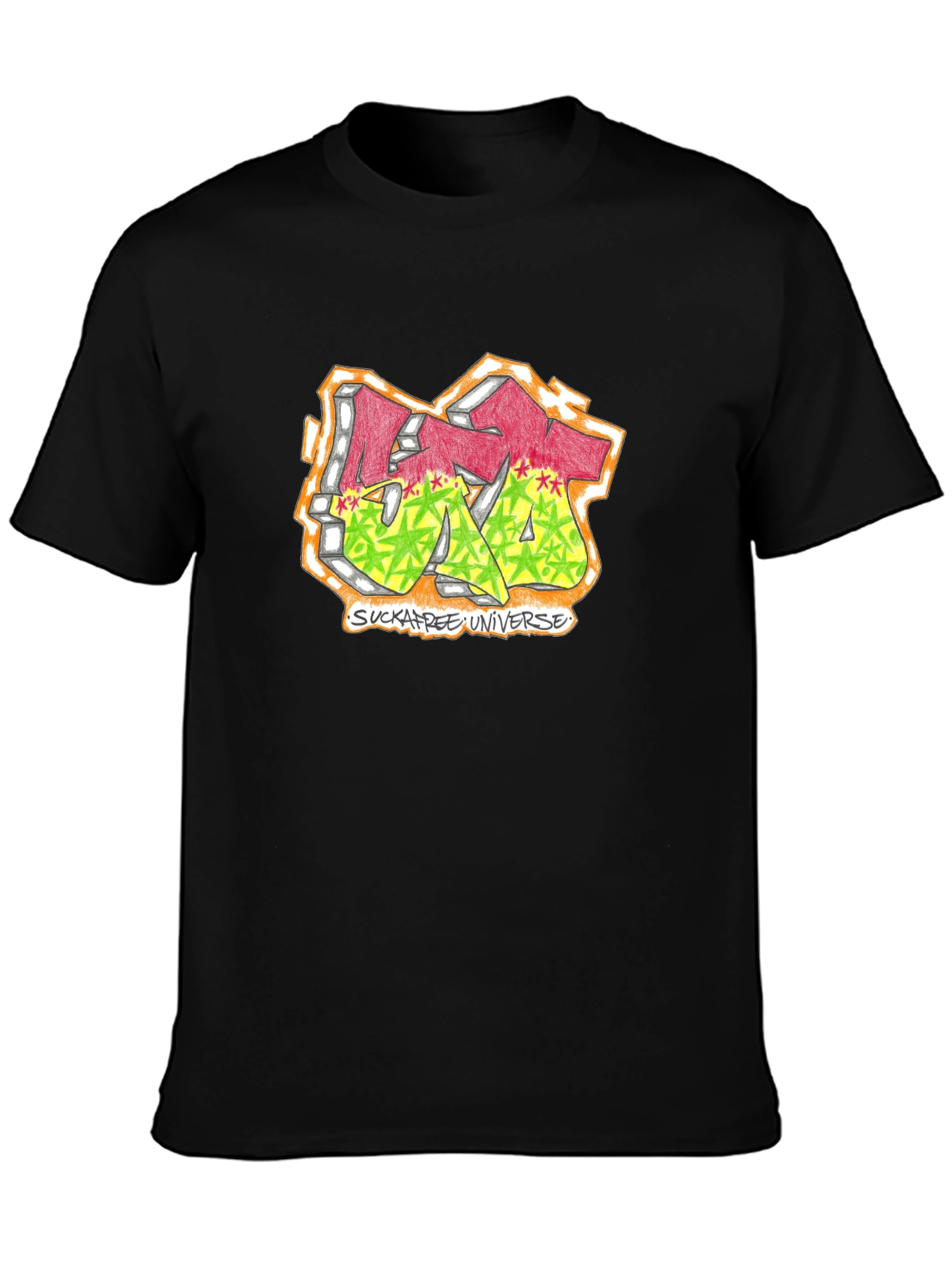 Sucka Free Universe Graphic T-Shirt - Black