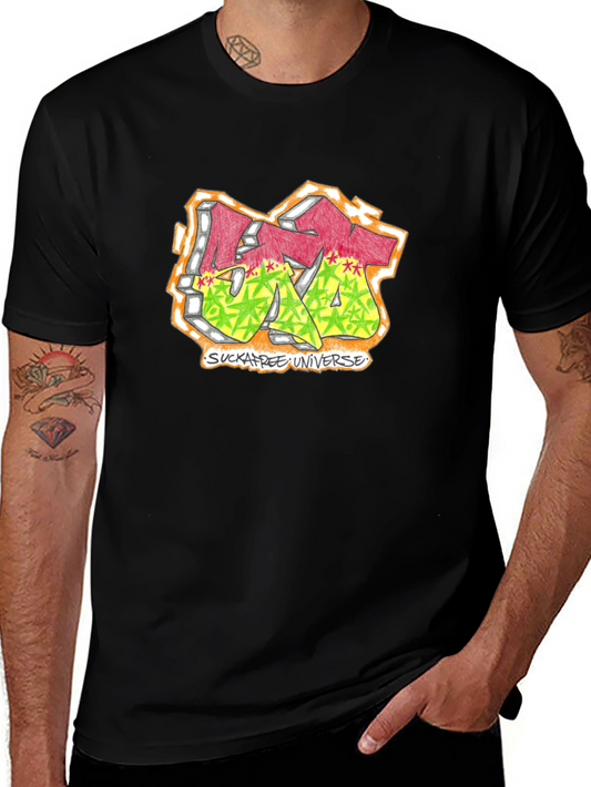 Sucka Free Universe Graphic T-Shirt - Black