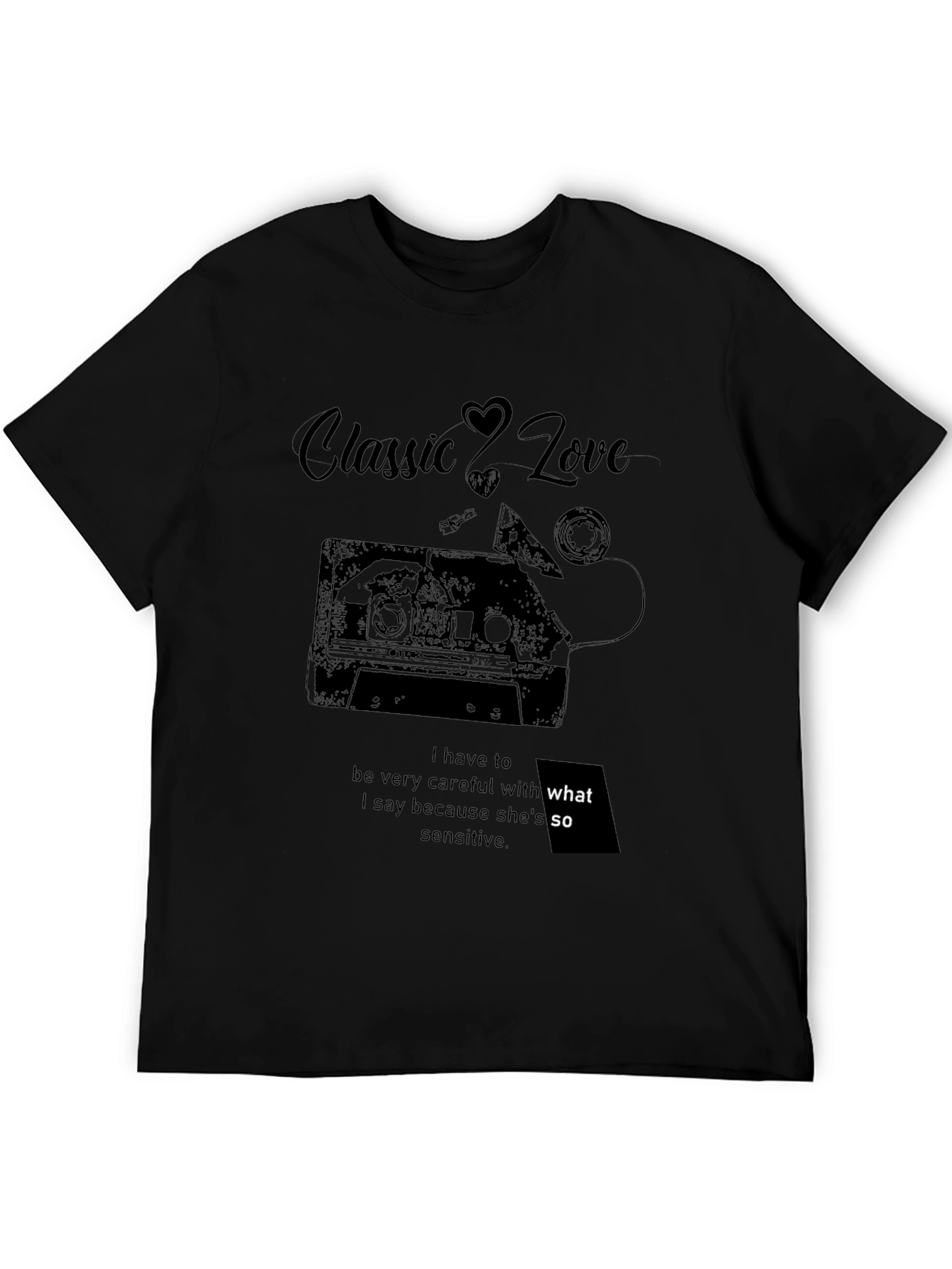 Classic Love Cassette Tape Graphic T-Shirt
