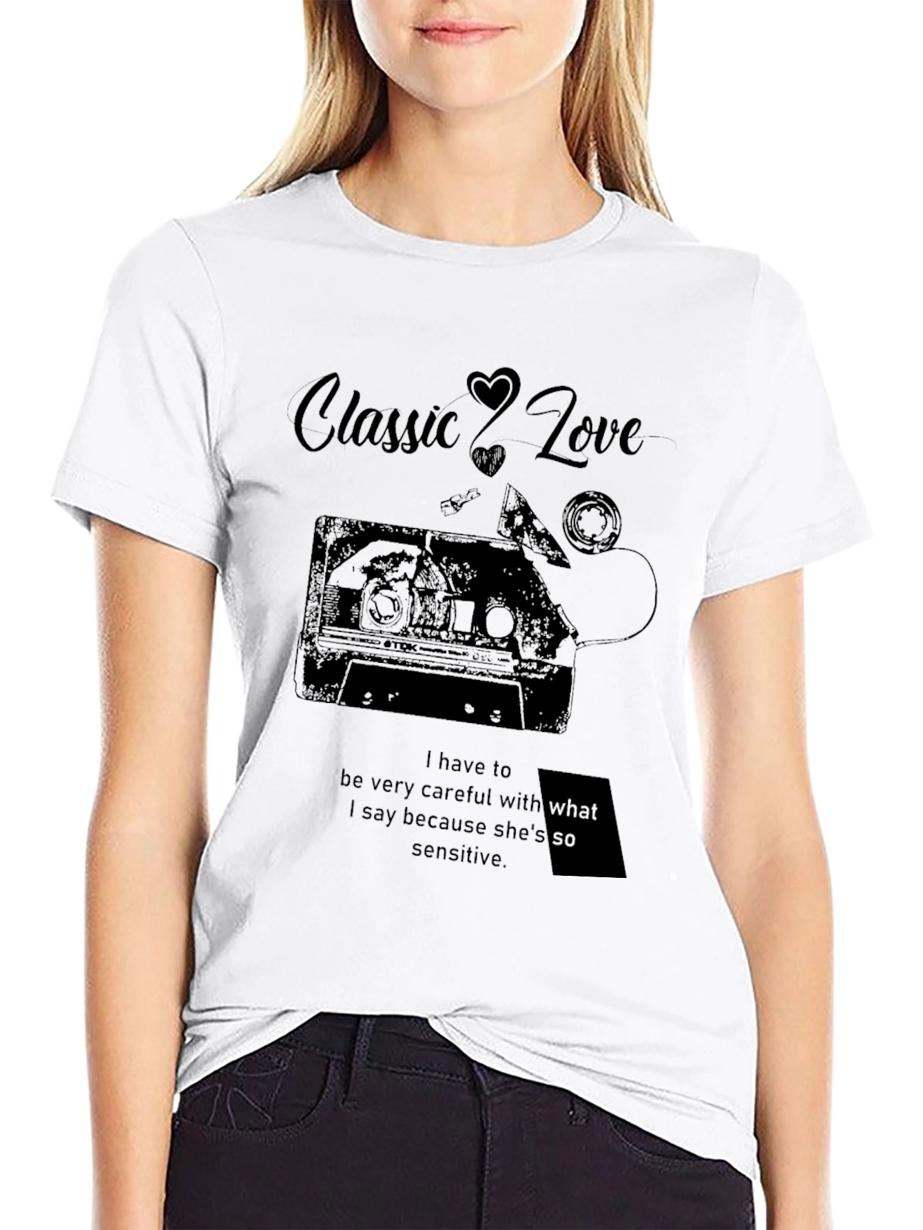 Classic Love Cassette Tape Graphic T-Shirt