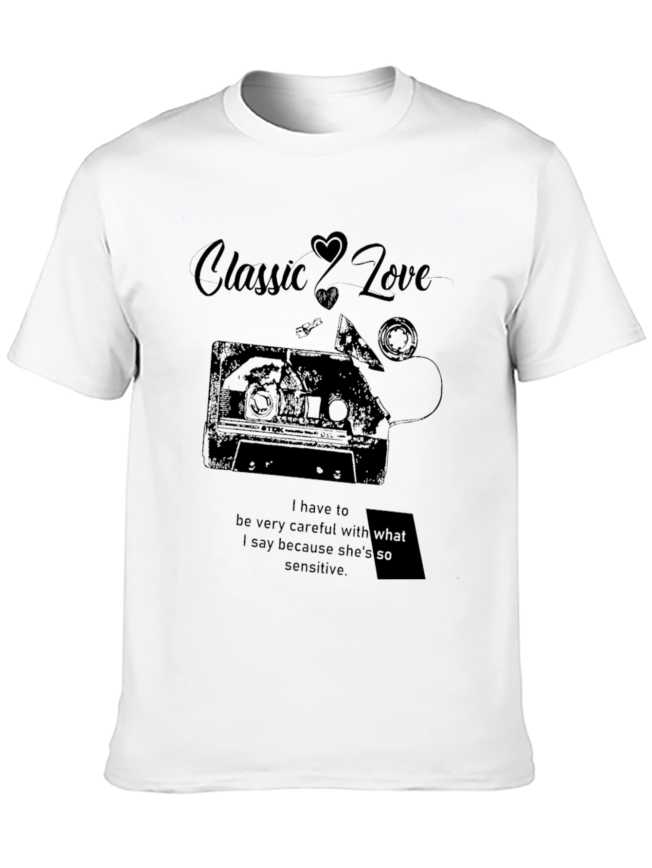 Classic Love Cassette Tape Graphic T-Shirt
