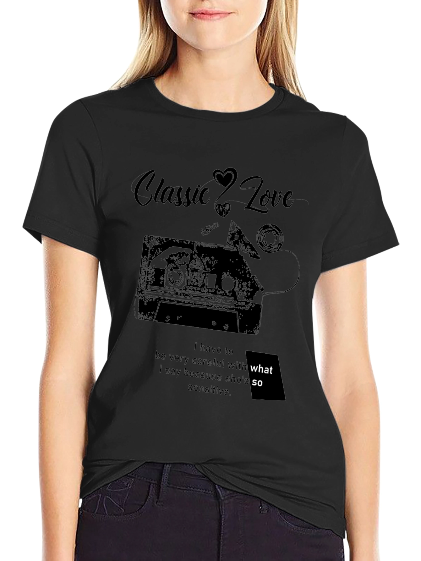 Classic Love Cassette Tape Graphic T-Shirt