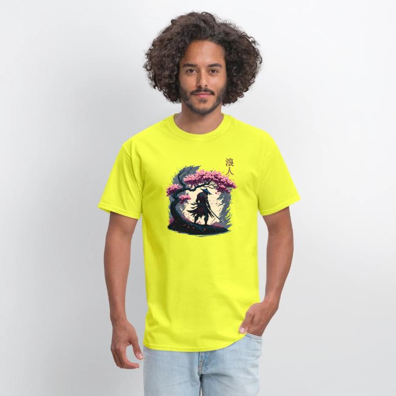 Samurai Warrior under a Blossom Tree