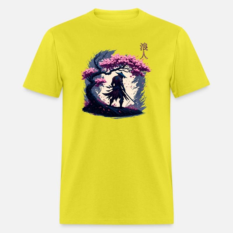 Samurai Warrior under a Blossom Tree