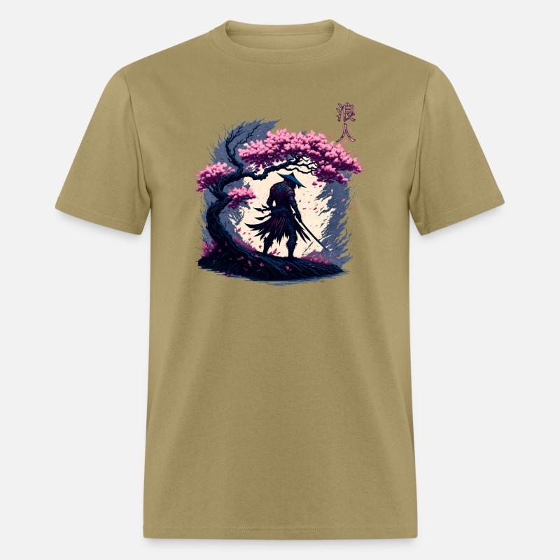 Samurai Warrior under a Blossom Tree