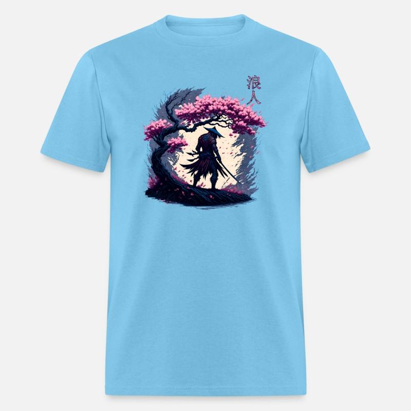 Samurai Warrior under a Blossom Tree