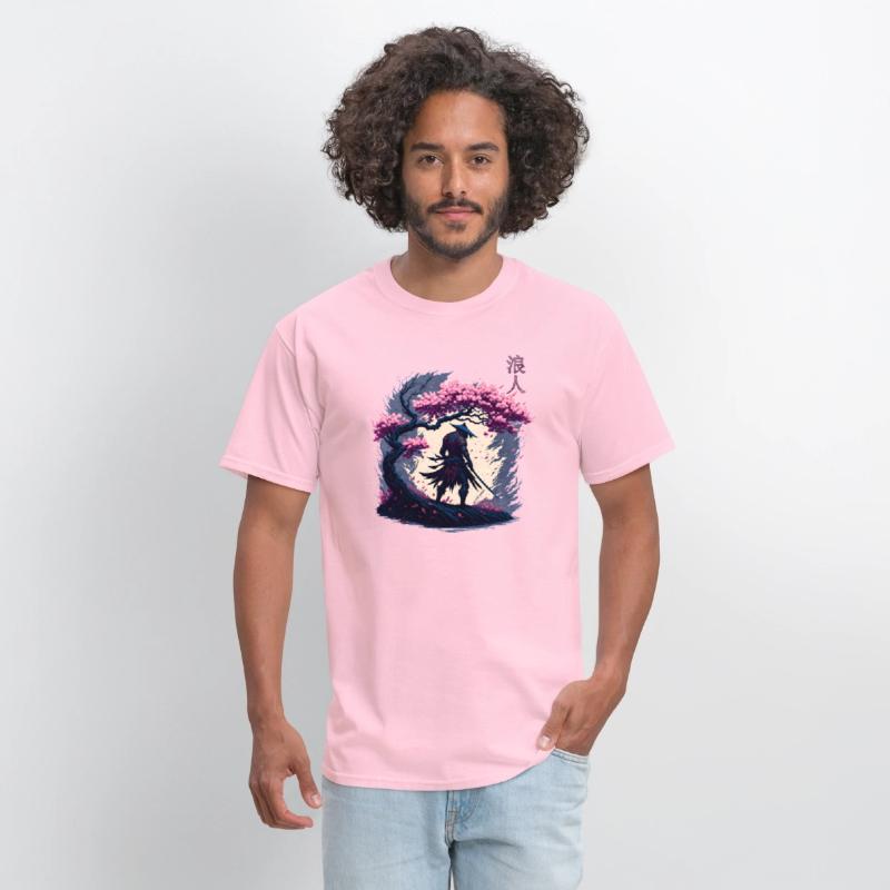 Samurai Warrior under a Blossom Tree